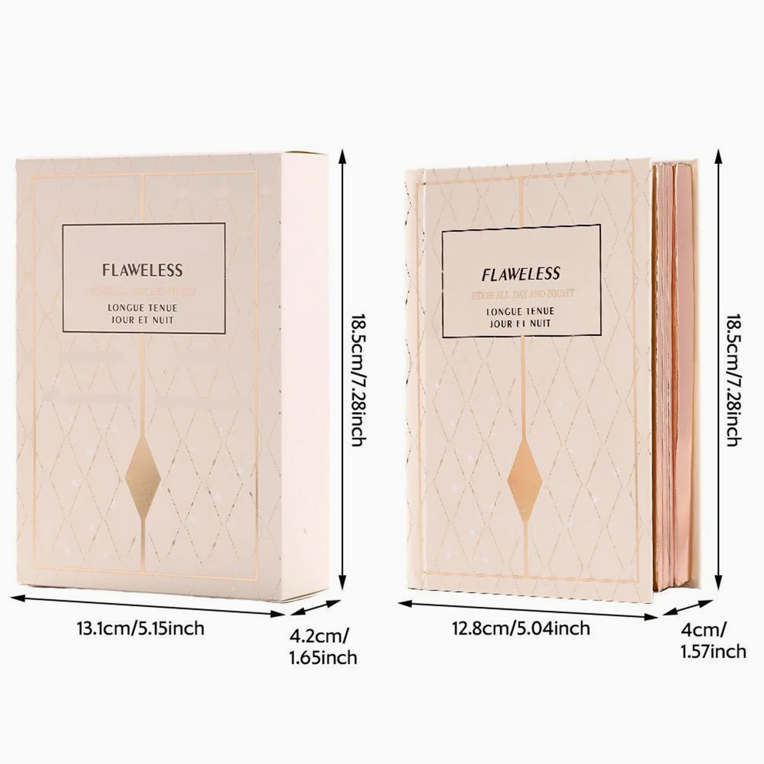 Ombretti Per Occhi 48 Colori Impermeabile Per Bronzer | Palette Occhi A Forma Di Libro Ideale Per Donne E Ragazze Per Halloween Uso Quotidiano Feste E Viaggio