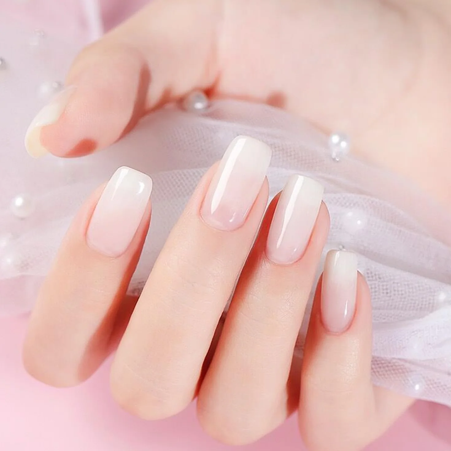 Vishine smalto gel semipermanente 4 colori trasparente bianco latte rosa naturale cristallo UV LED 8 ml