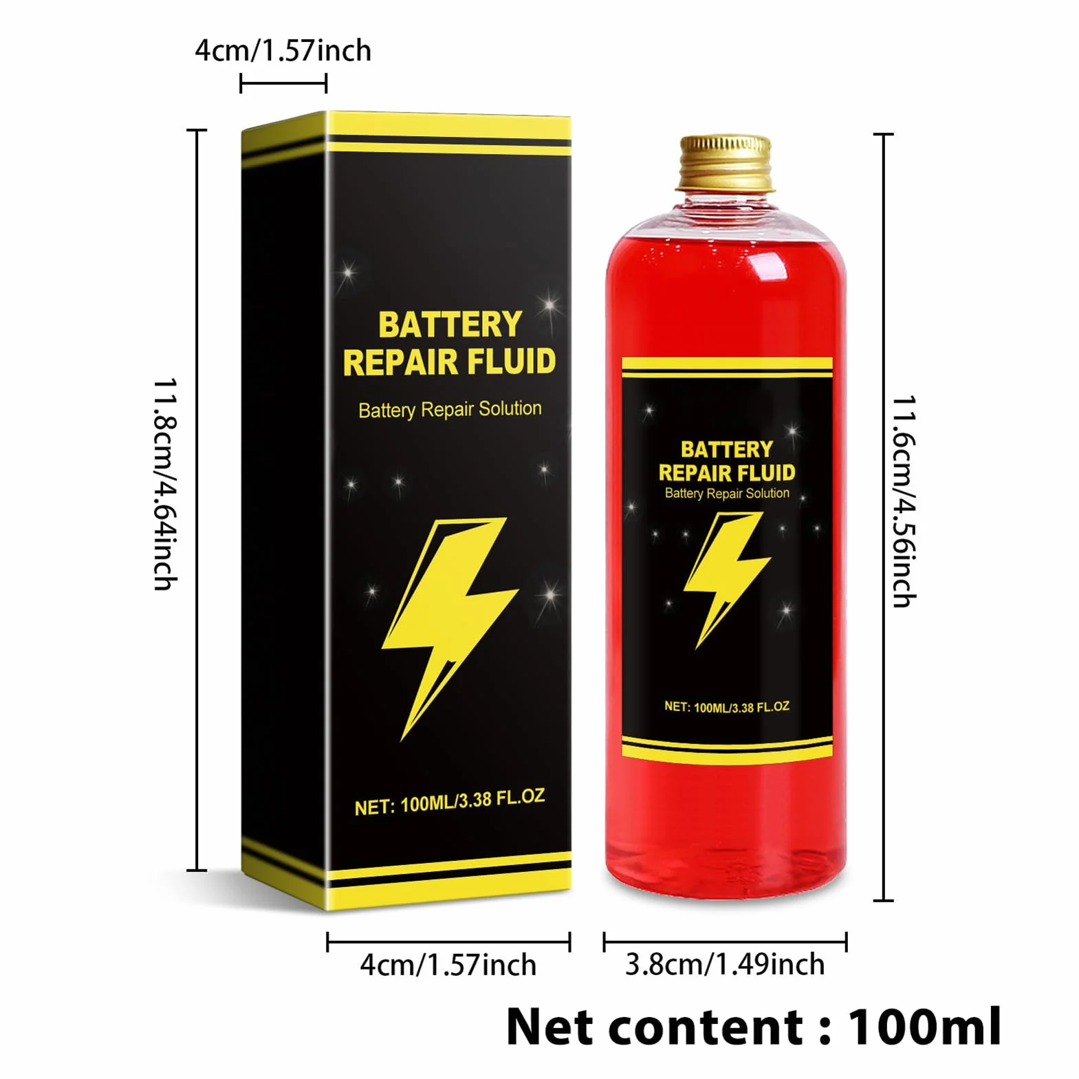 Liquido riparazione batteria 100 ml additivo elettrolitico per batterie al piombo acido moto