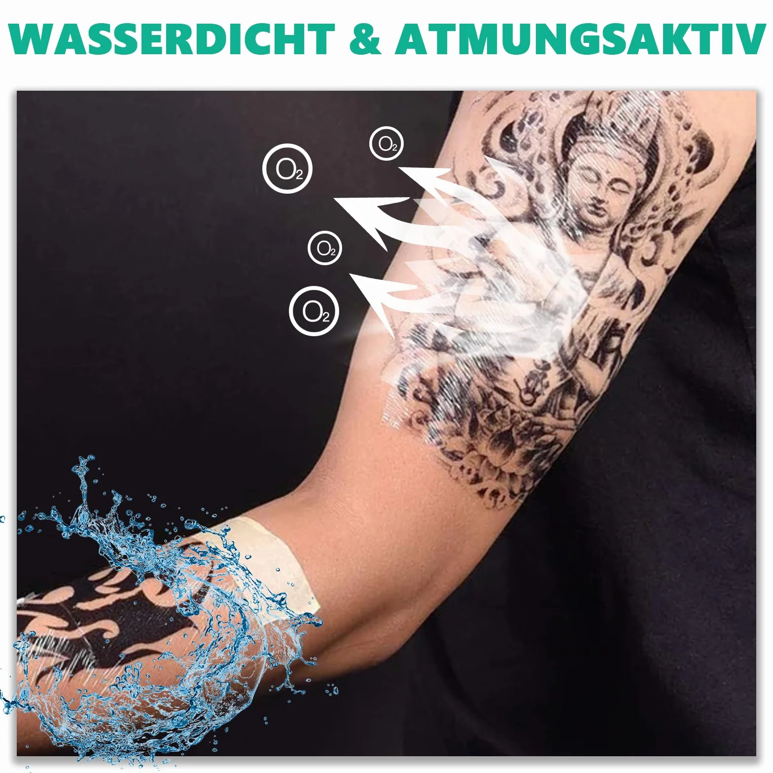 Pellicola per Tatuaggi Second Skin 15cm x 4m Impermeabile PU Nastro Adesivo