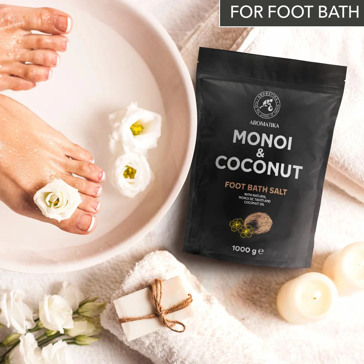 Sale per Pediluvio Monoi de Tahiti e Cocco 1000g - Pediluvio Marino Naturale