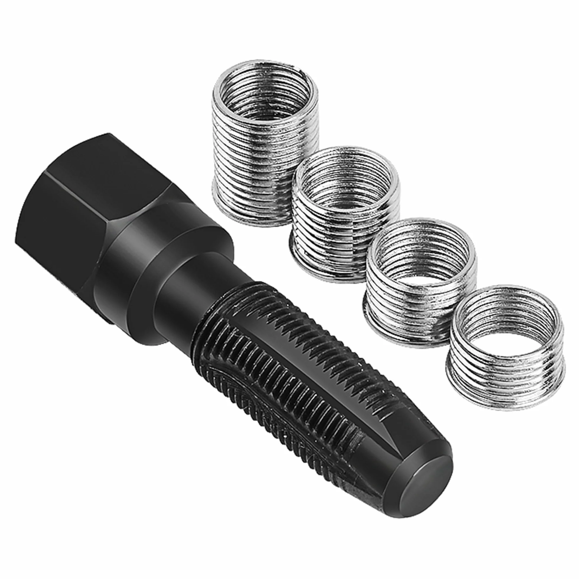 ANBOO Set di 5 Strumenti di Riparazione Filettature Candele Accensione M14 x 1,25 con 4 Inserti