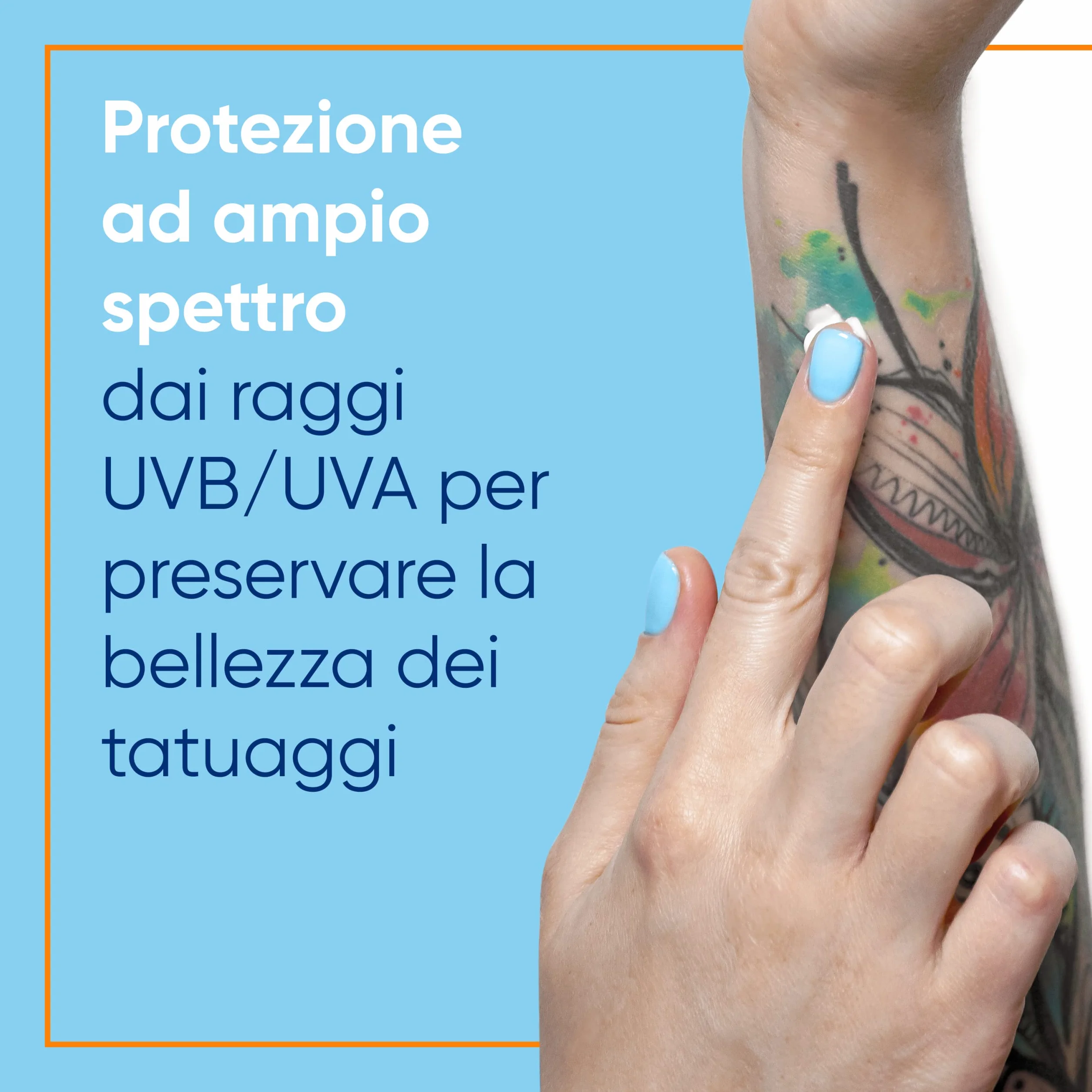 Bepanthenol Tattoo Crema Solare 50 Aftercare Protezione Solare UVB UVA 50 ml
