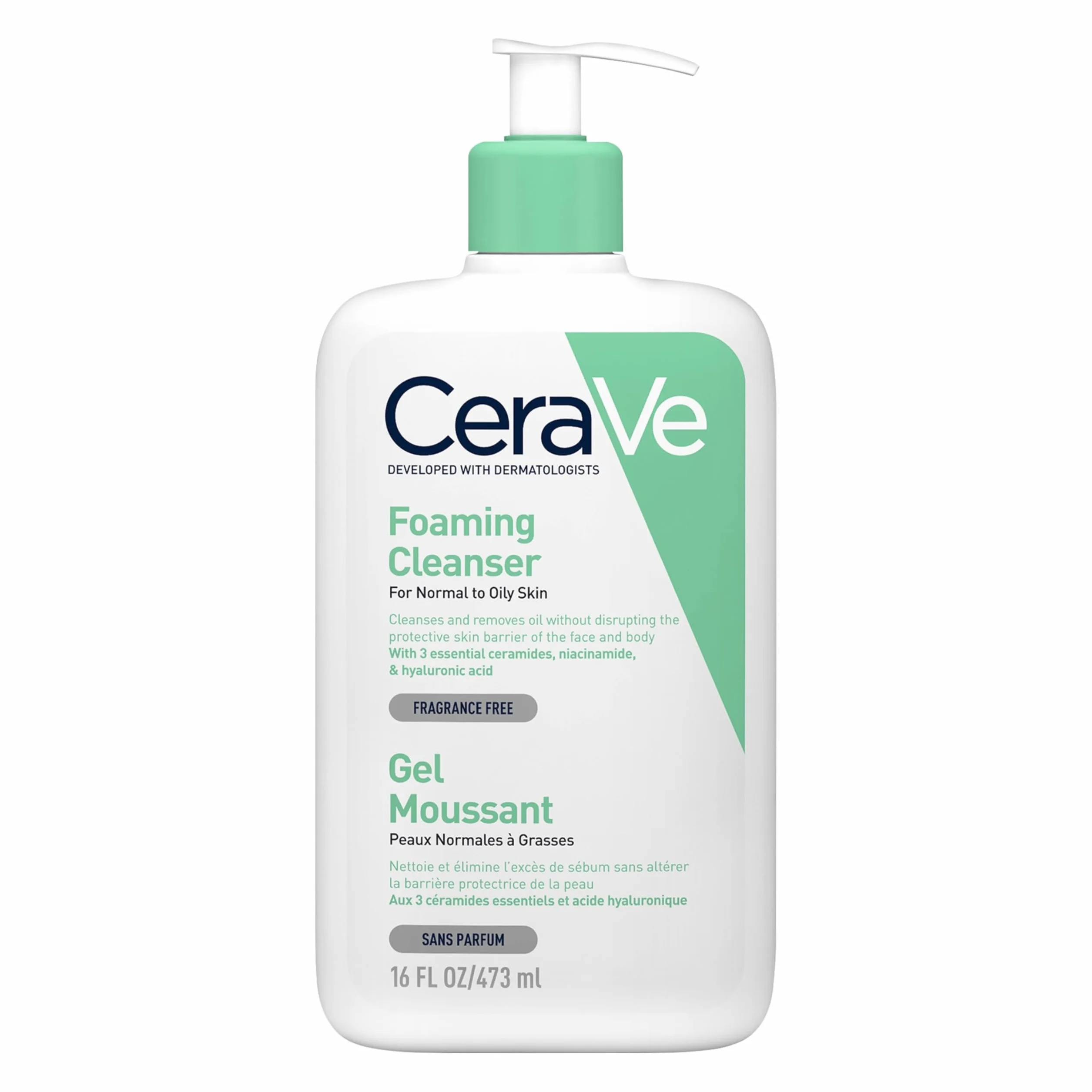 Schiuma Detergente Viso 473ml Ceramidi Niacinamide Acido Ialuronico Ipoallergenica Senza Profumo