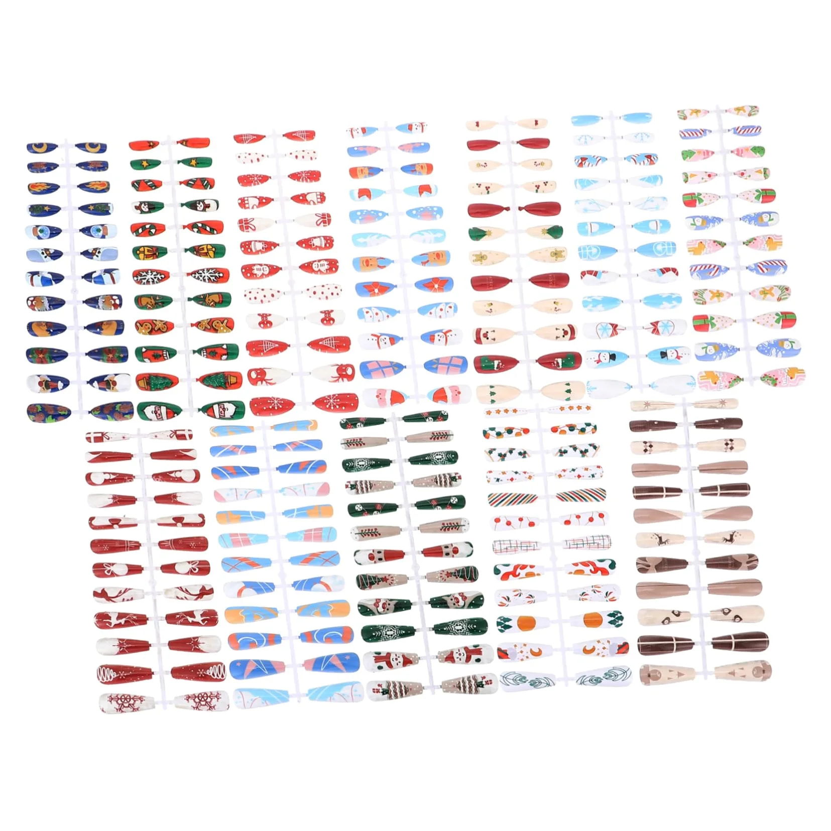 ABOOFAN 864 Pezzi Adesivi Per Unghie Natalizi Forma Per Unghie in Plastica Punta Delle Fai Da Te Punta Di Estensione Dell'unghia Bara Unghia Manicure Abbigliamento Donna Addominali