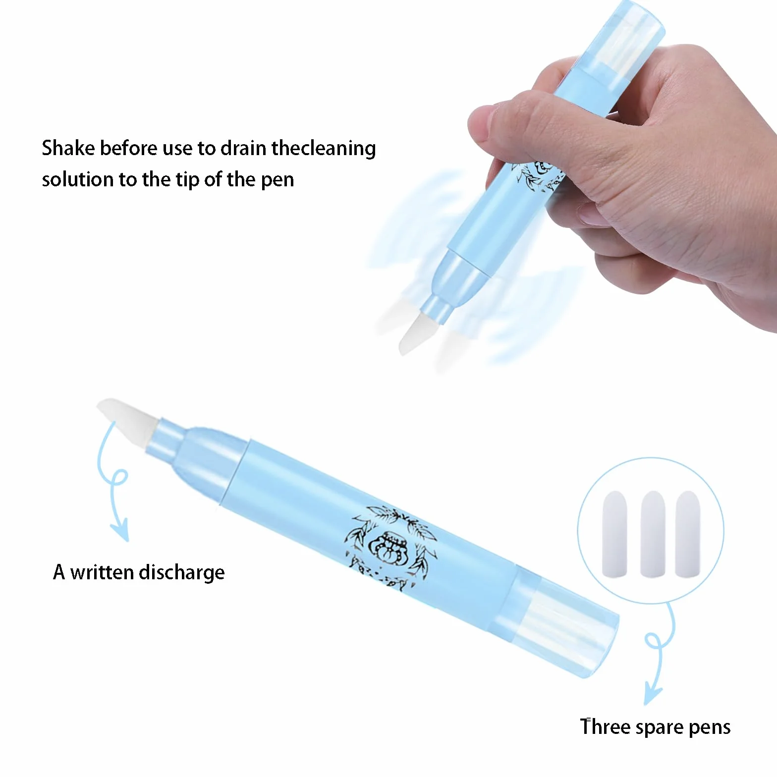 Nail Remover Correzione Pen 3 Pezzi con 9 Punte di Ricambio Rimozione Smalto Senza Solvente