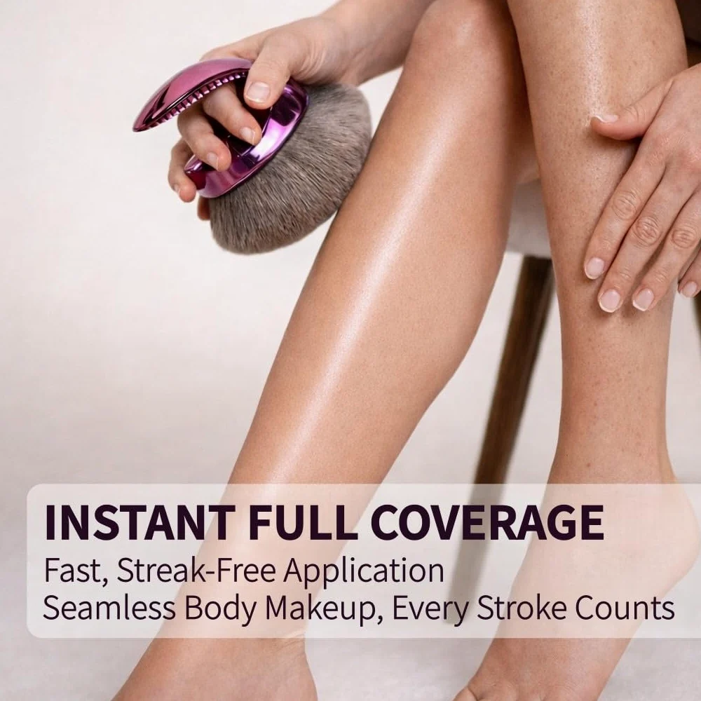 Blend & Blur - Pennello autoabbronzante extra large Kabuki per autoabbronzante, pennello per il trucco del corpo ad alta densità, per gambe impeccabili, trucco e bronzer, applicatore