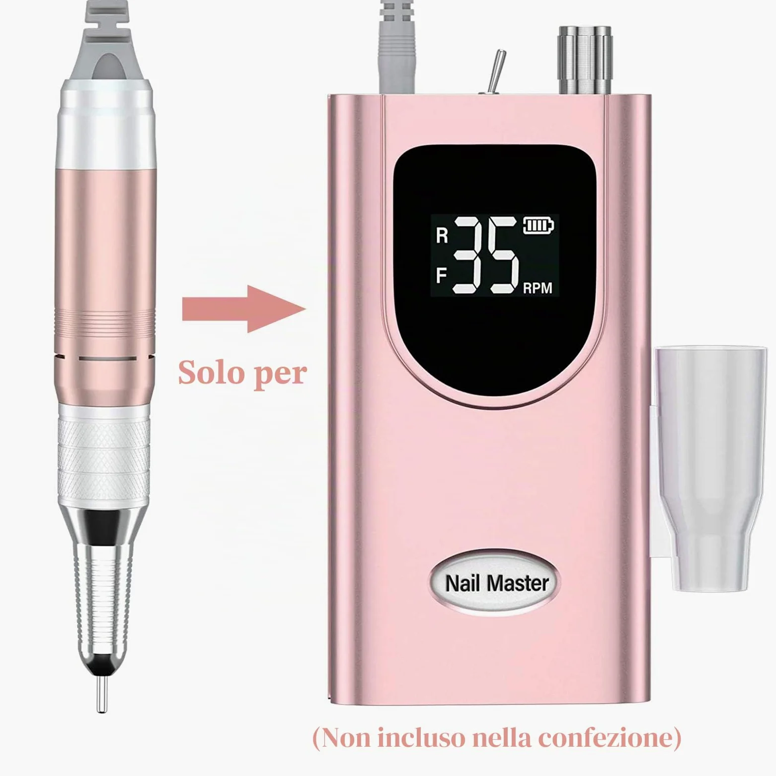Delanie Manipolo per Fresa per Unghie Sostituibile Oro Rosa(Solo il manipolo)