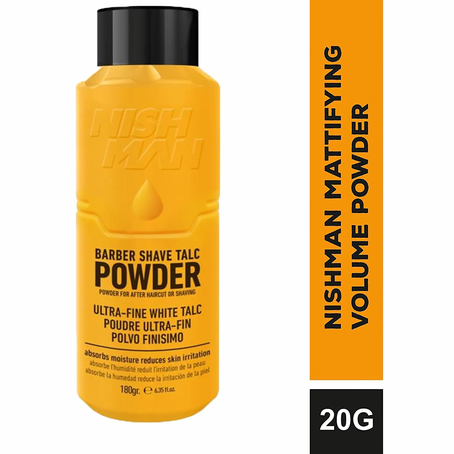 NISHMAN Barber Shave Talk Polvere 180g - Polvere da Barba per Barbieri e Parrucchieri - Esperienza di Rasatura Perfetta, Pre-Barba Confortevole & Risultati Lisci