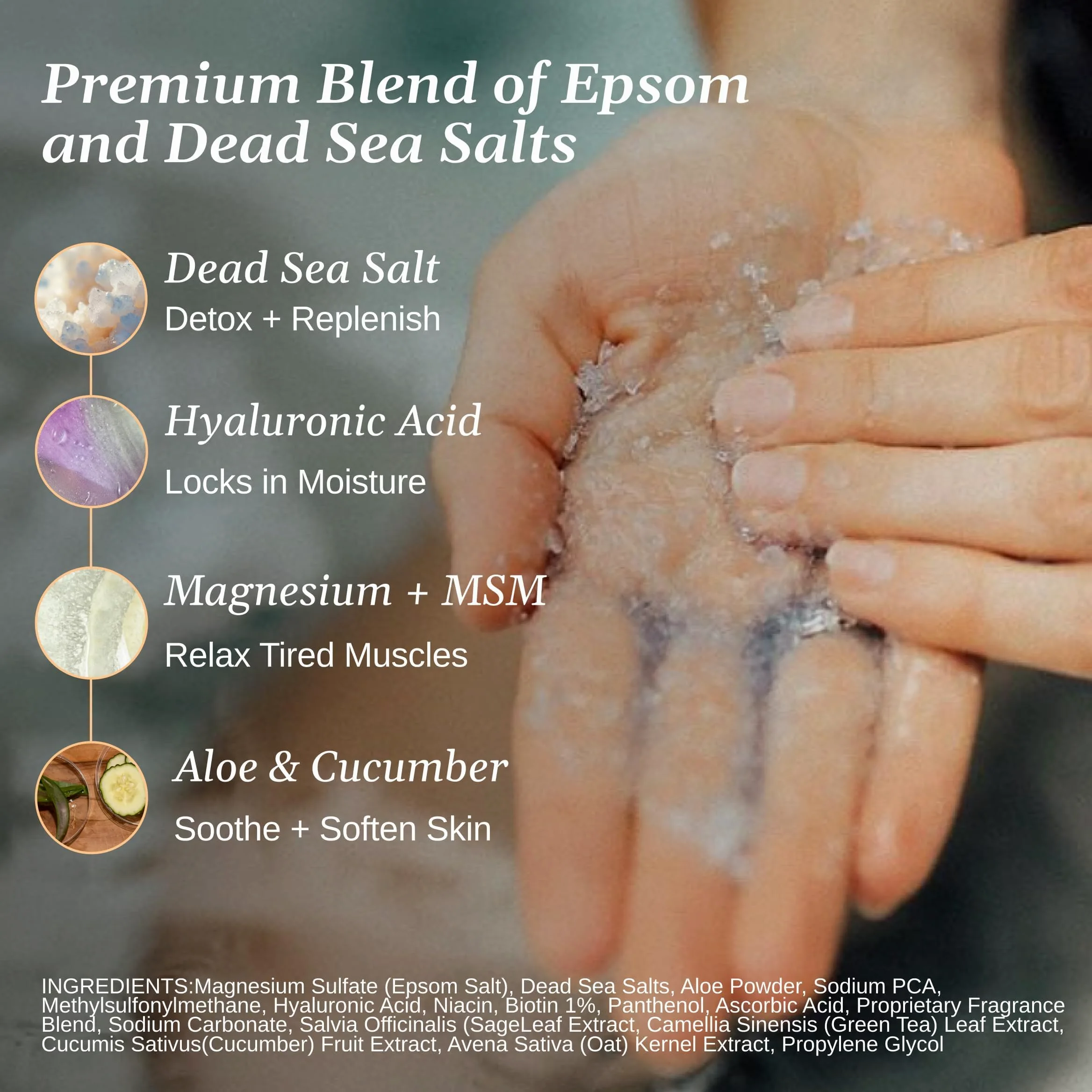 Relax Spa & Bath, Epsom & Sali del Mar Morto, sali da bagno per aromaterapia per vasca idromassaggio, bagno o spa, infusi con magnesio, sollievo per terapia atletica