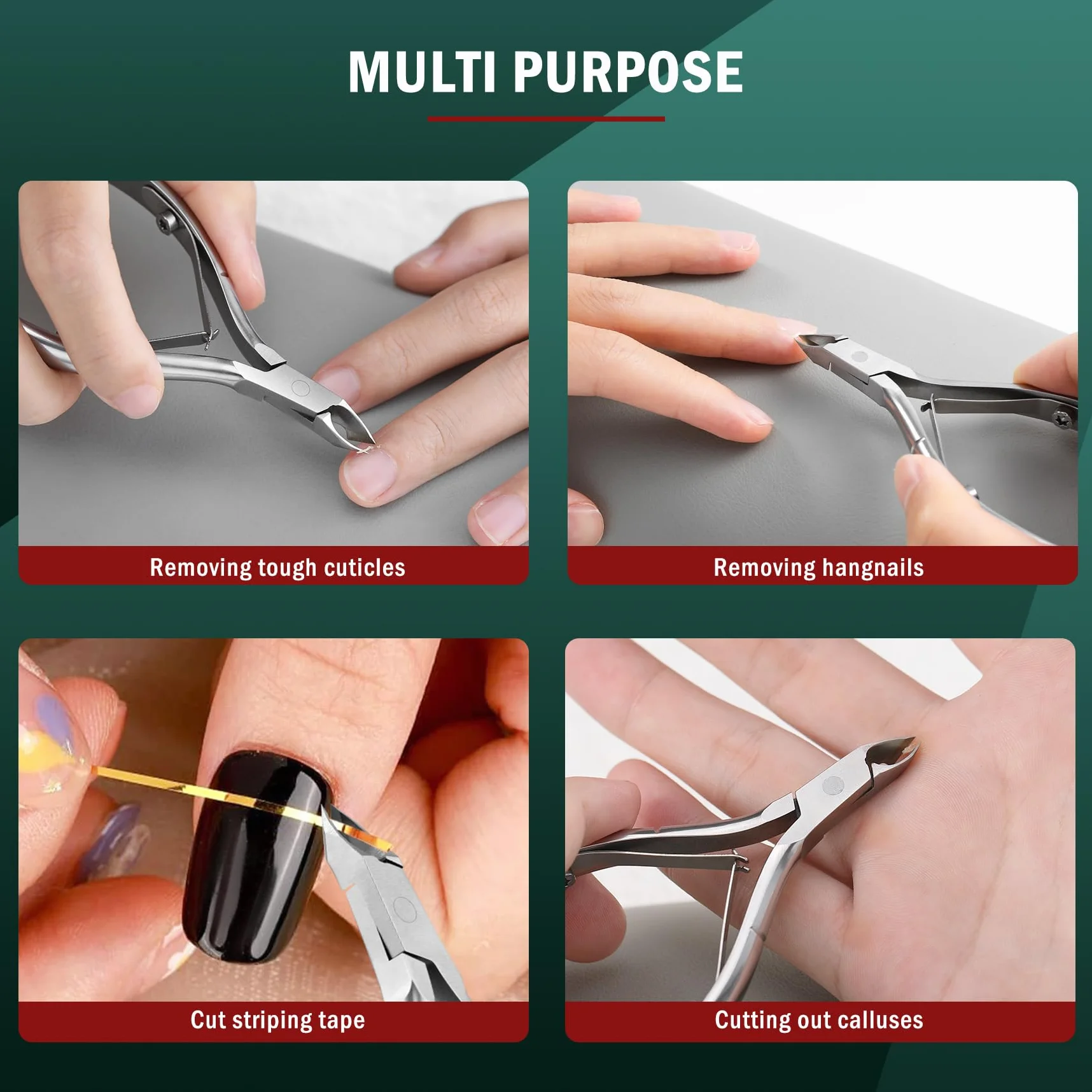 Tronchesino Cuticole Professionale in Acciaio Inossidabile 5mm per Pedicure e Manicure