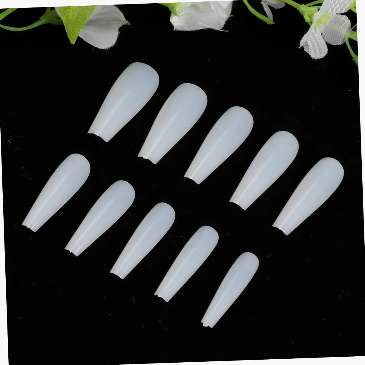 LALAFINA 1500pezzi Lunghe Punte Per Unghie Artificiali Copertura Colore Accessori Per Nail Manicure Facile Applicare Per e