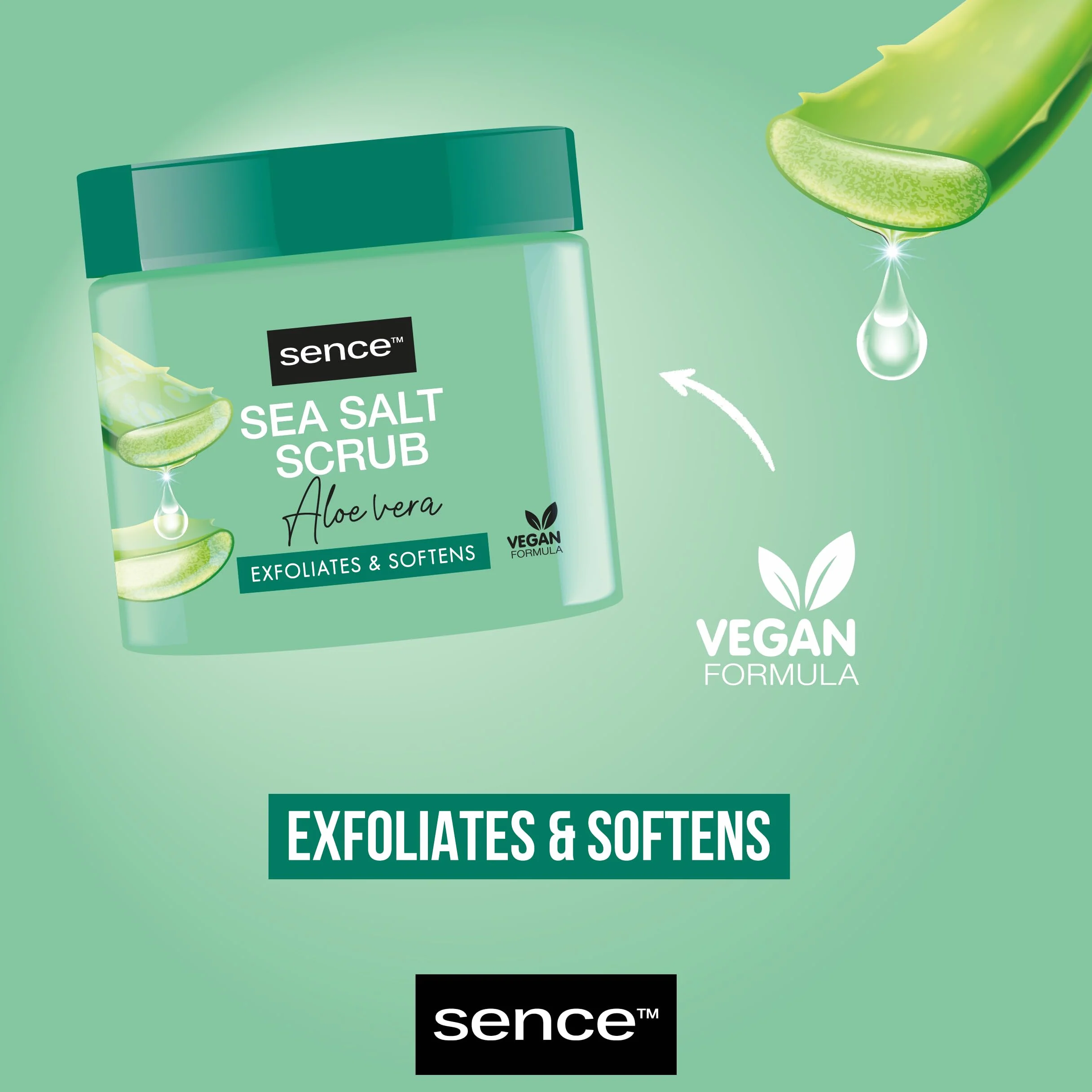 SENCE SCRUB CORPO 500 GR. SEA SALT ALOE VERA VASO