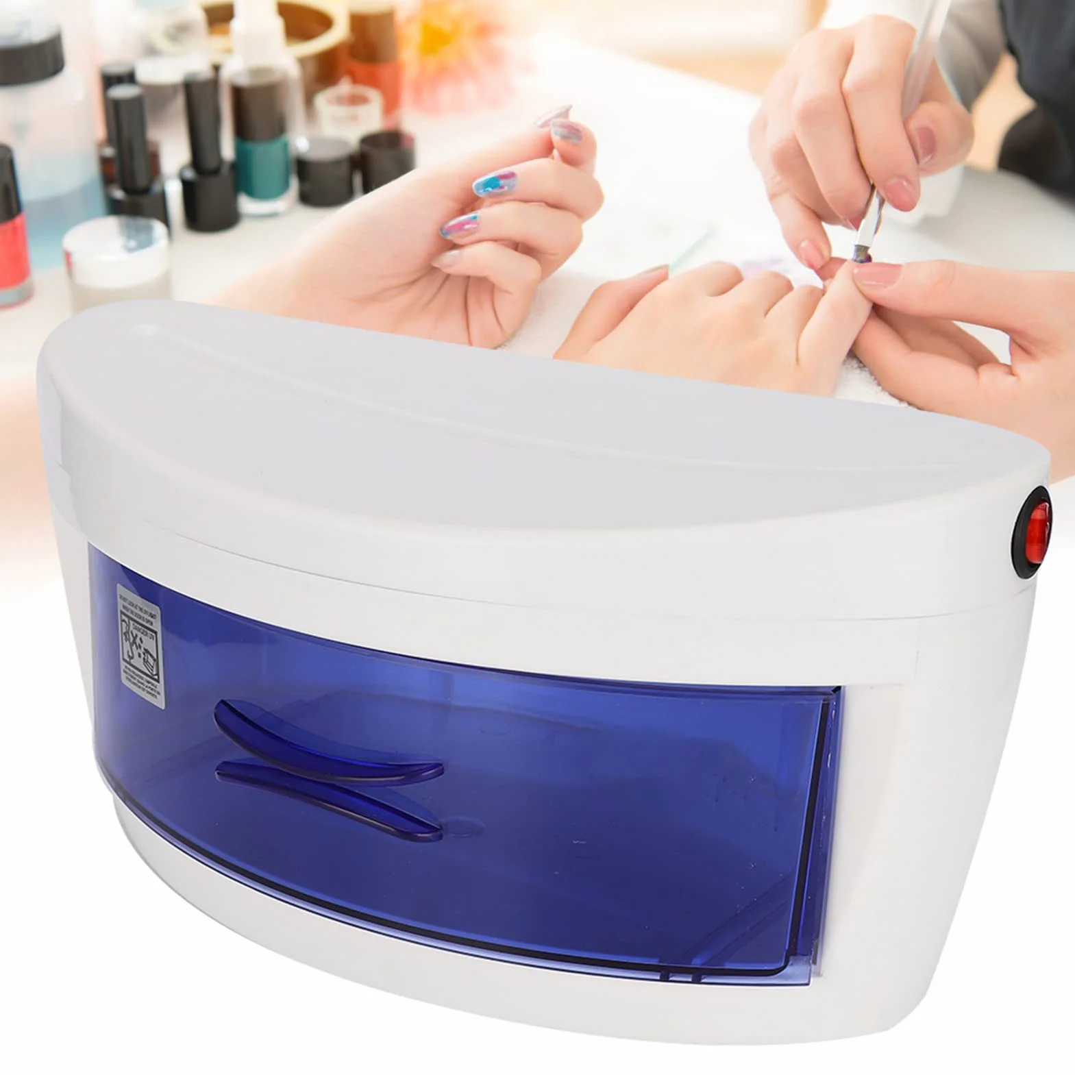 Sterilizzatore per nail art, Sterilizzatore UV LED Intelligente per Smalto armadio per disinfezione UV con ozono cassetta degli attrezzi per nail art per Parrucchieri Saloni di Bellezza Manicure
