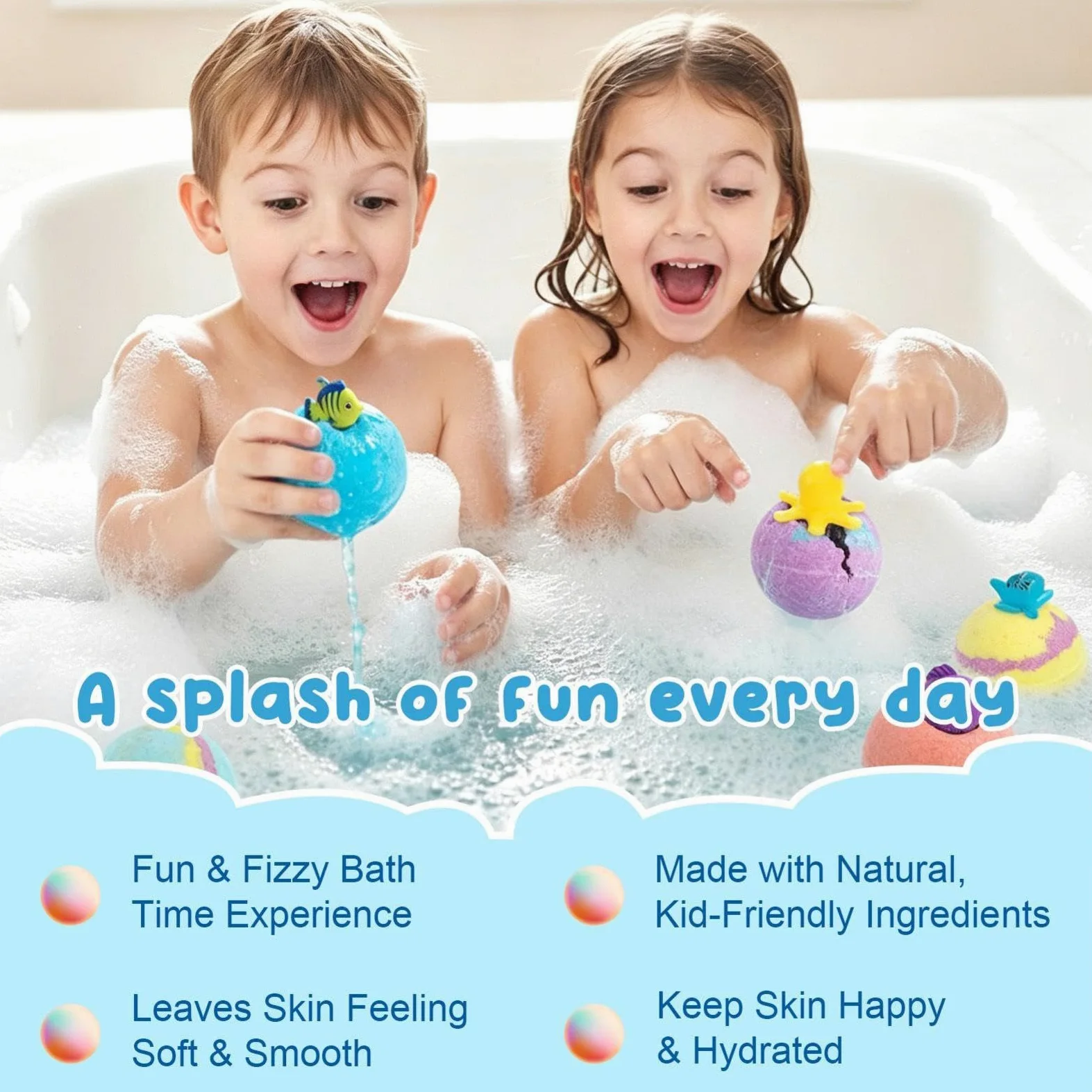 Bagnoschiuma Adulti Con Sali da Bagno Profumati e Giocattoli | 12 Bagni Schiuma per Bambini per Donne, Mamme, Mogli, Nonne, Ragazze, Giovani, Casa, Viaggio