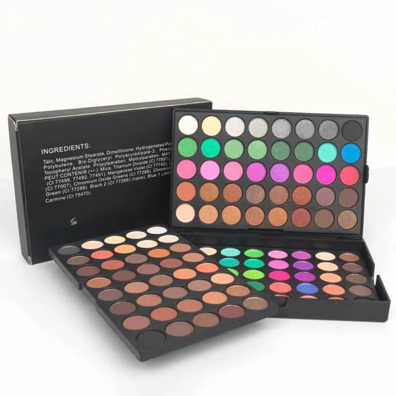 Palette Profesionale di Ombretti per Occhi 120 Colori Set Regalo Trucco Tutto in con Design a 3 Strati Facile da Portare luccichio opachi e metallici Morbidi Satinati Alte Pigmentazione Lungo Durata Q