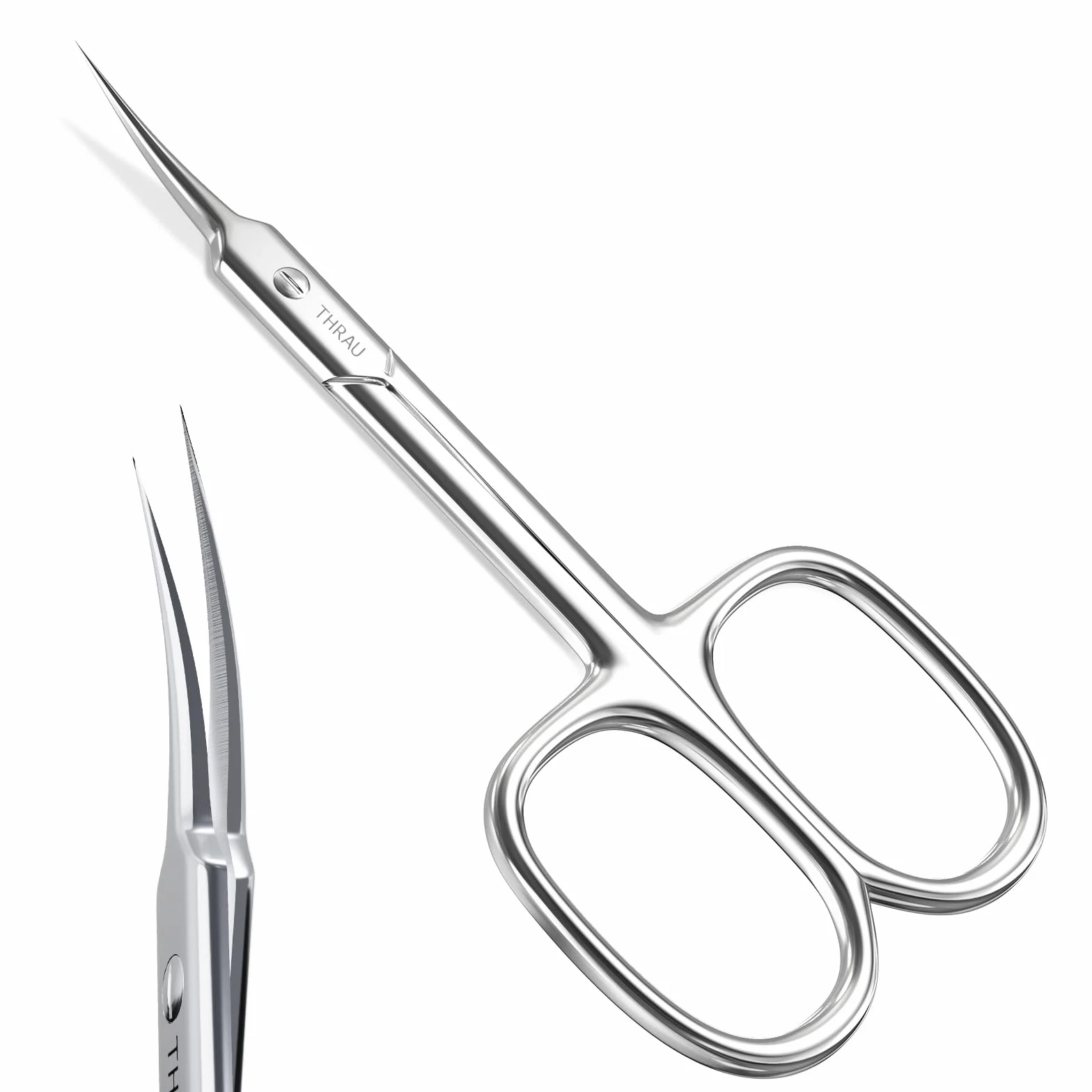 Forbici per Cuticole Extra Sottili Lama Curva Manicure Pedicure Kit Cura Unghie