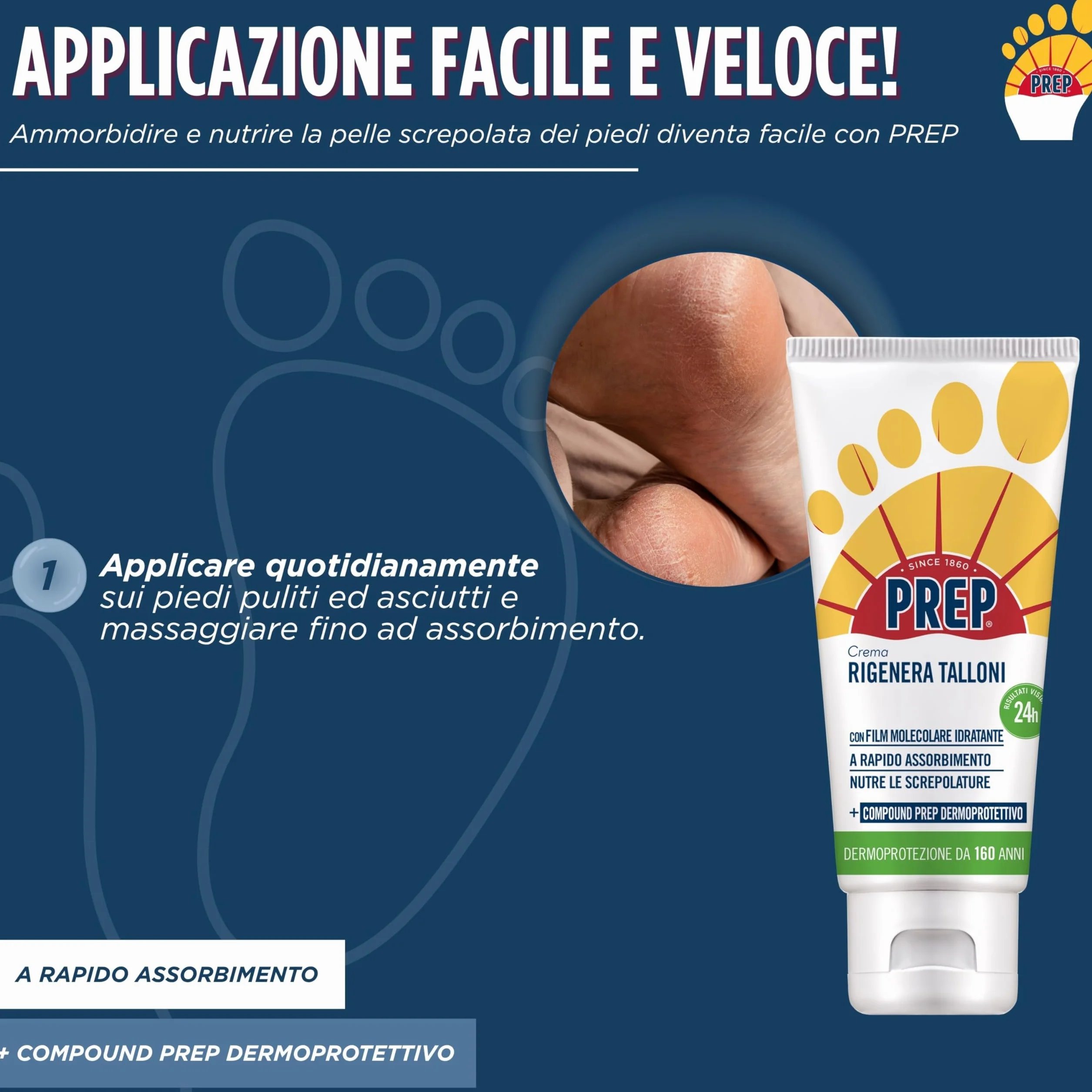 Crema Rigenera Talloni Idratante Burro di Karitè Pantenolo Vitamina E 75 ml