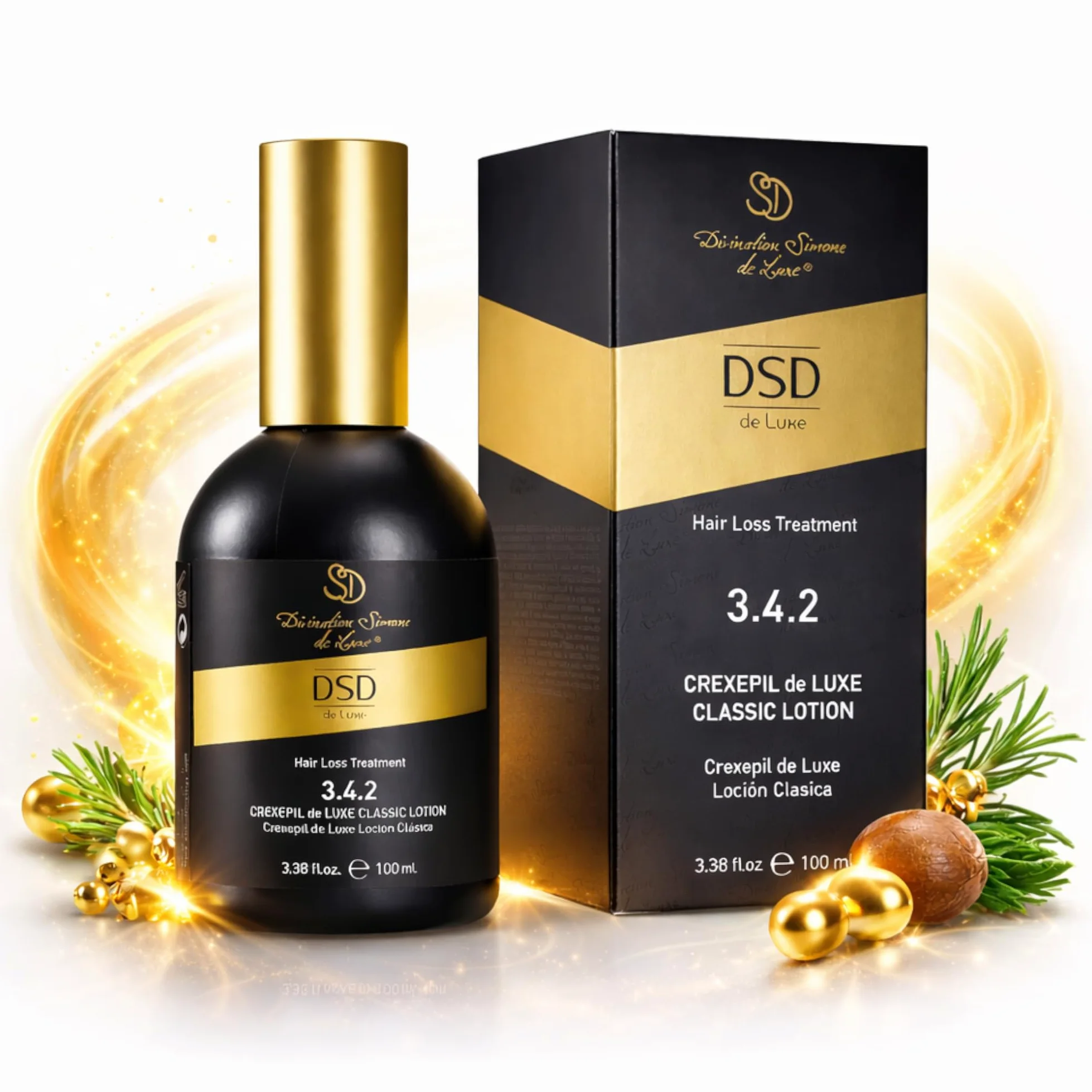DSD 3.4.2 Crexepil De Luxe Classic Lotion - lozione per capelli & tonico per la perdita di capelli, per la crescita dei capelli, radici e cuoio capelluto, tonico per la crescita dei capelli