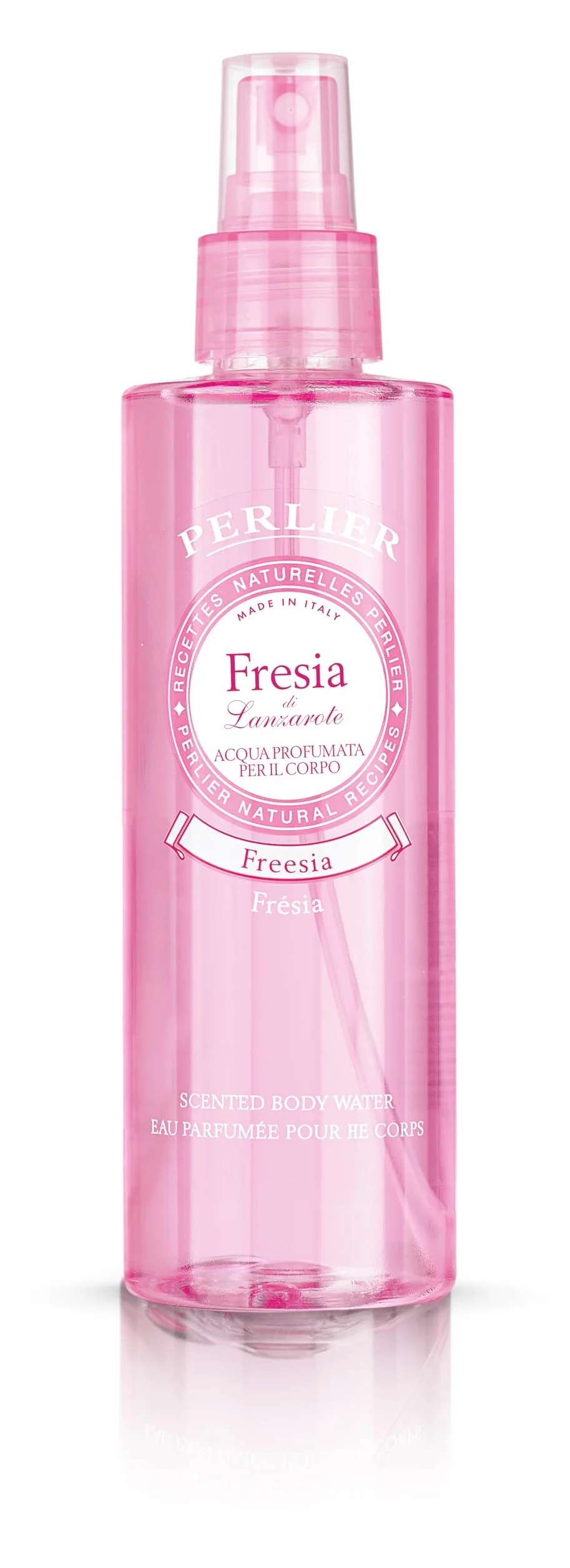 Perlier Acqua Profumata Corpo Fresia di Lanzarote, Acqua Corpo, Fragranza Floreale Delicata e Femminile, Profumo Donna Delicato per Uso Quotidiano, 200 ml