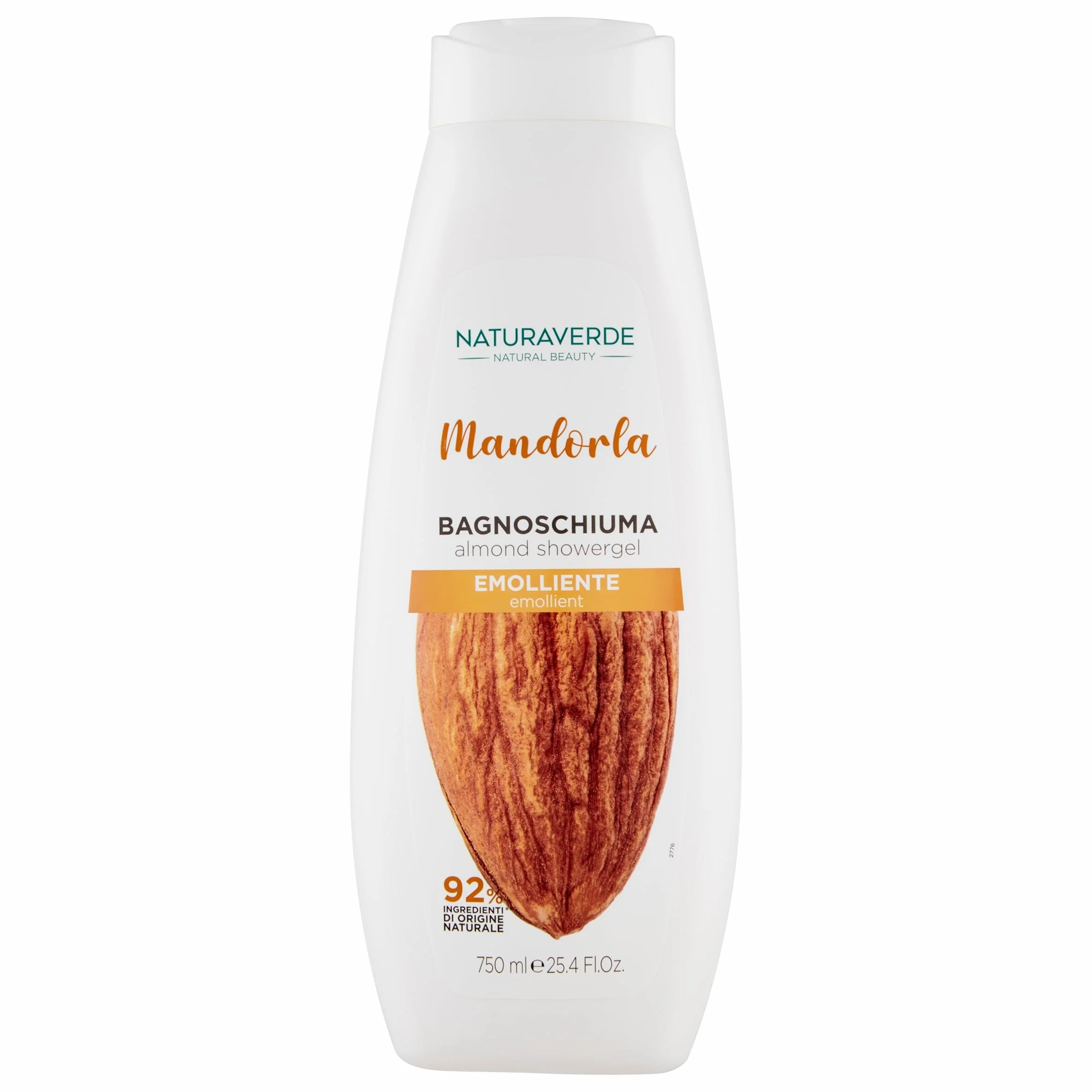 Naturaverde | Natural Beauty - Bagnoschiuma Mandorla, Docciaschiuma Emolliente, Ingredienti di Origine Naturale, 750ml