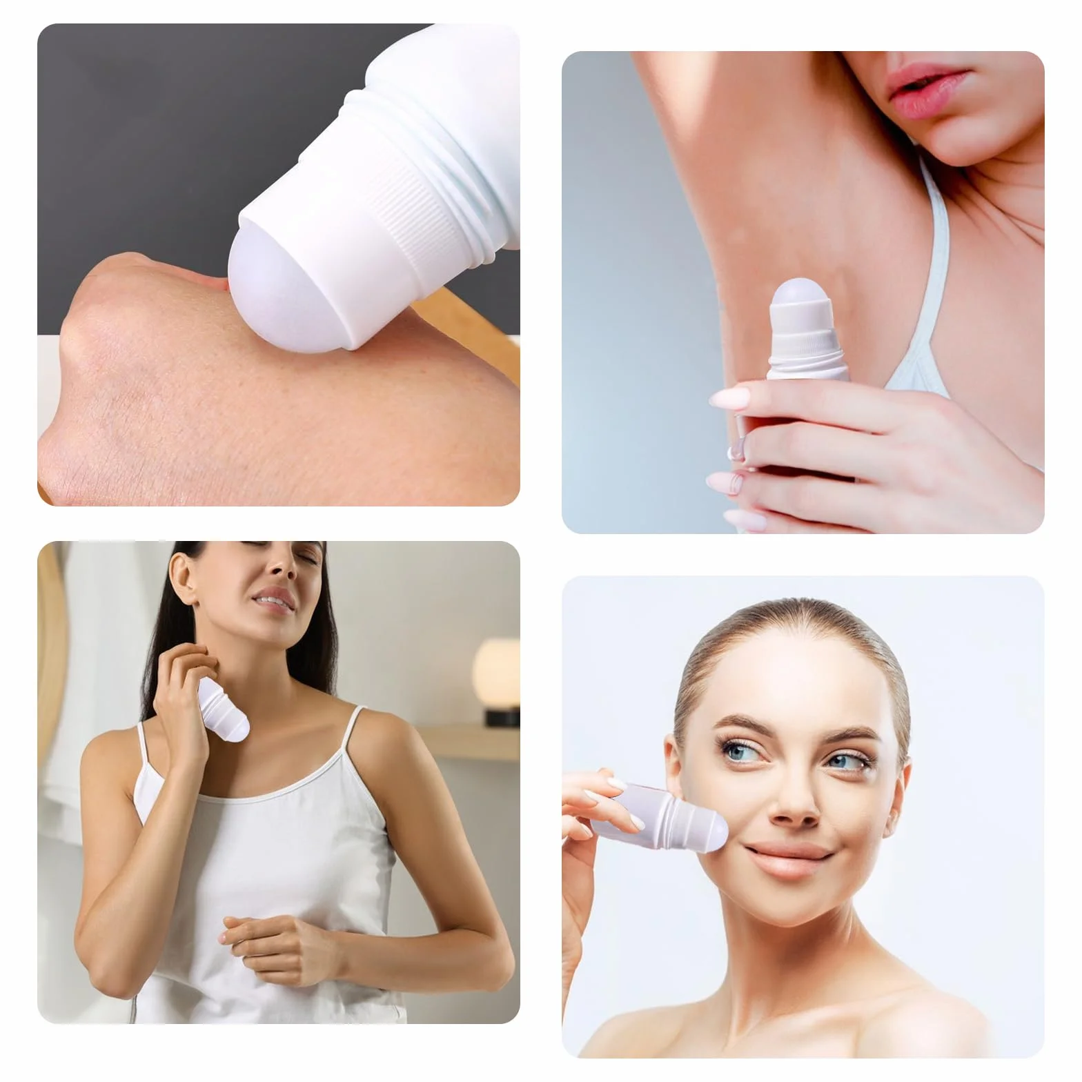 chenyu 10 Pezzi Deodorante Rollon Vuote 50 ml Flaconi Deodorante Roll-On Ricaricabili Adatto per Crema Idratante con Profumo di Protezione Solare Agli Oli Essenziali