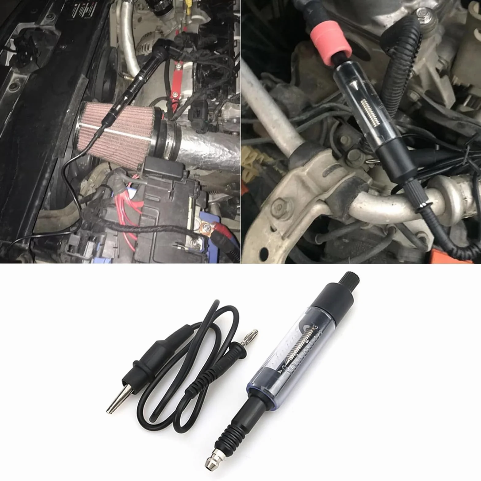NIYATA Tester di Accensione per Candele Auto Moto Camion con Cavo Nero