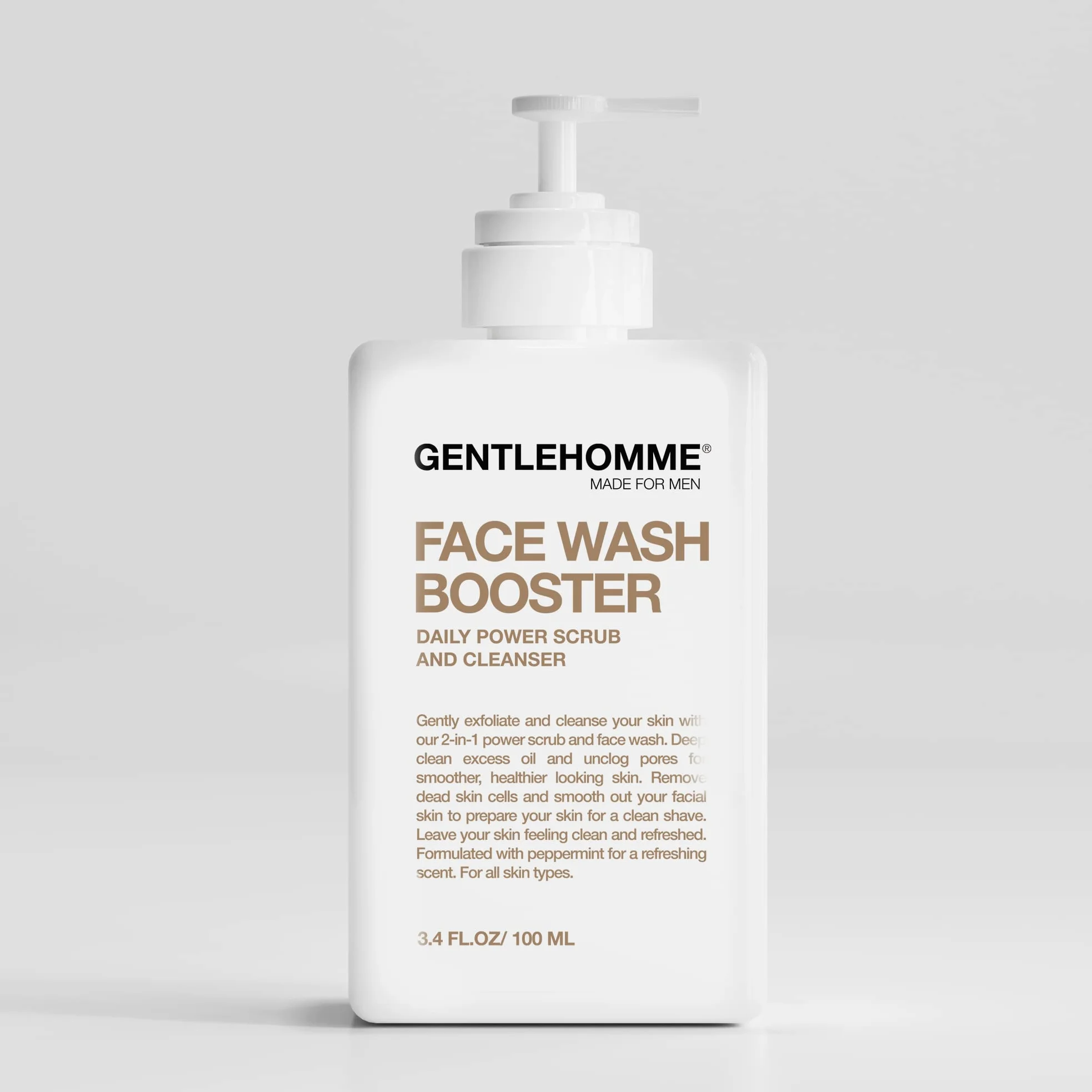 Gentlehomme - Detergente e scrub viso per uomo: detergente viso esfoliante quotidiano per uomo: ingredienti di origine vegetale