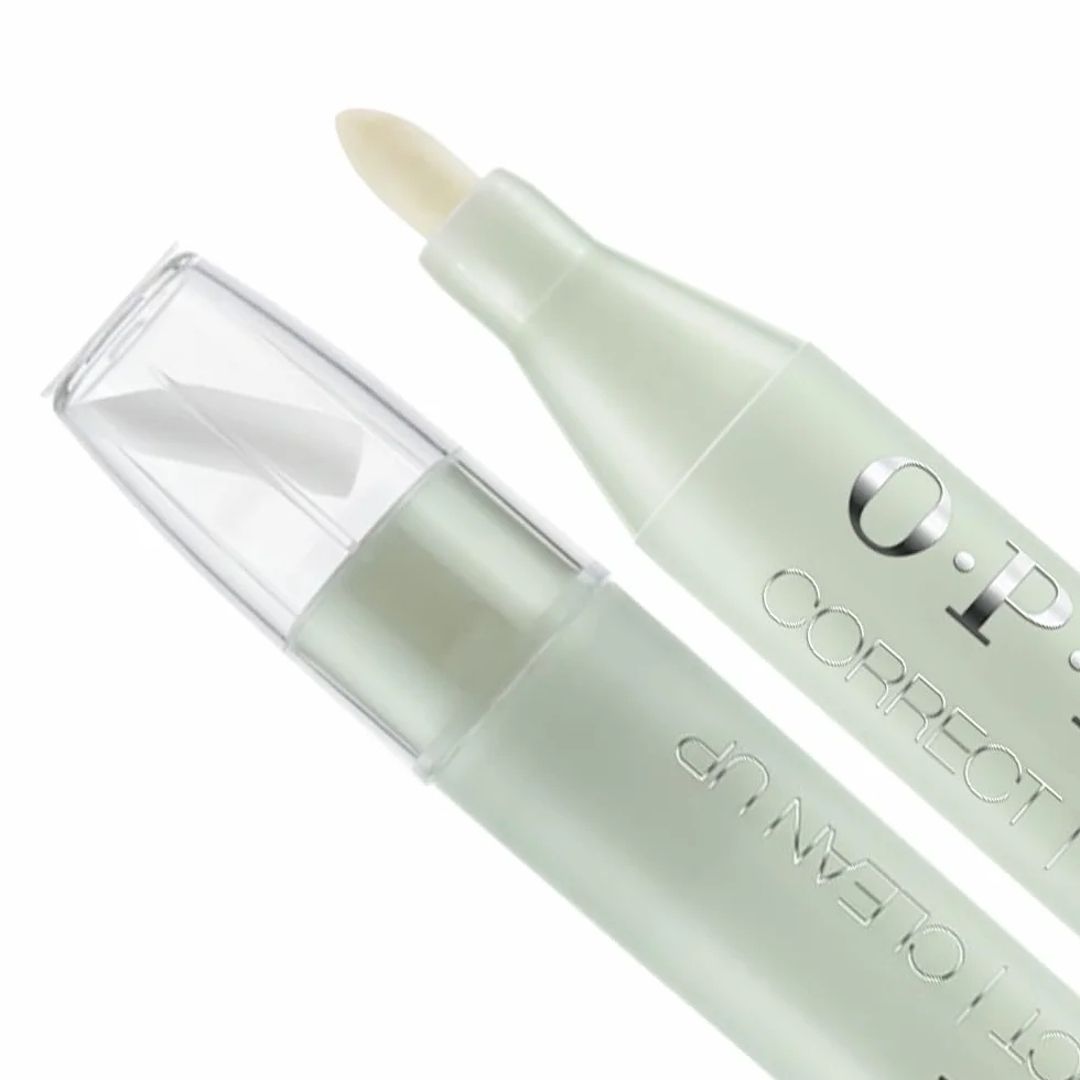 OPI Correct & Clean Up Pen, Penna Correttore, Rimuove le Sbavature di Smalto, Ricaricabile, 4ml