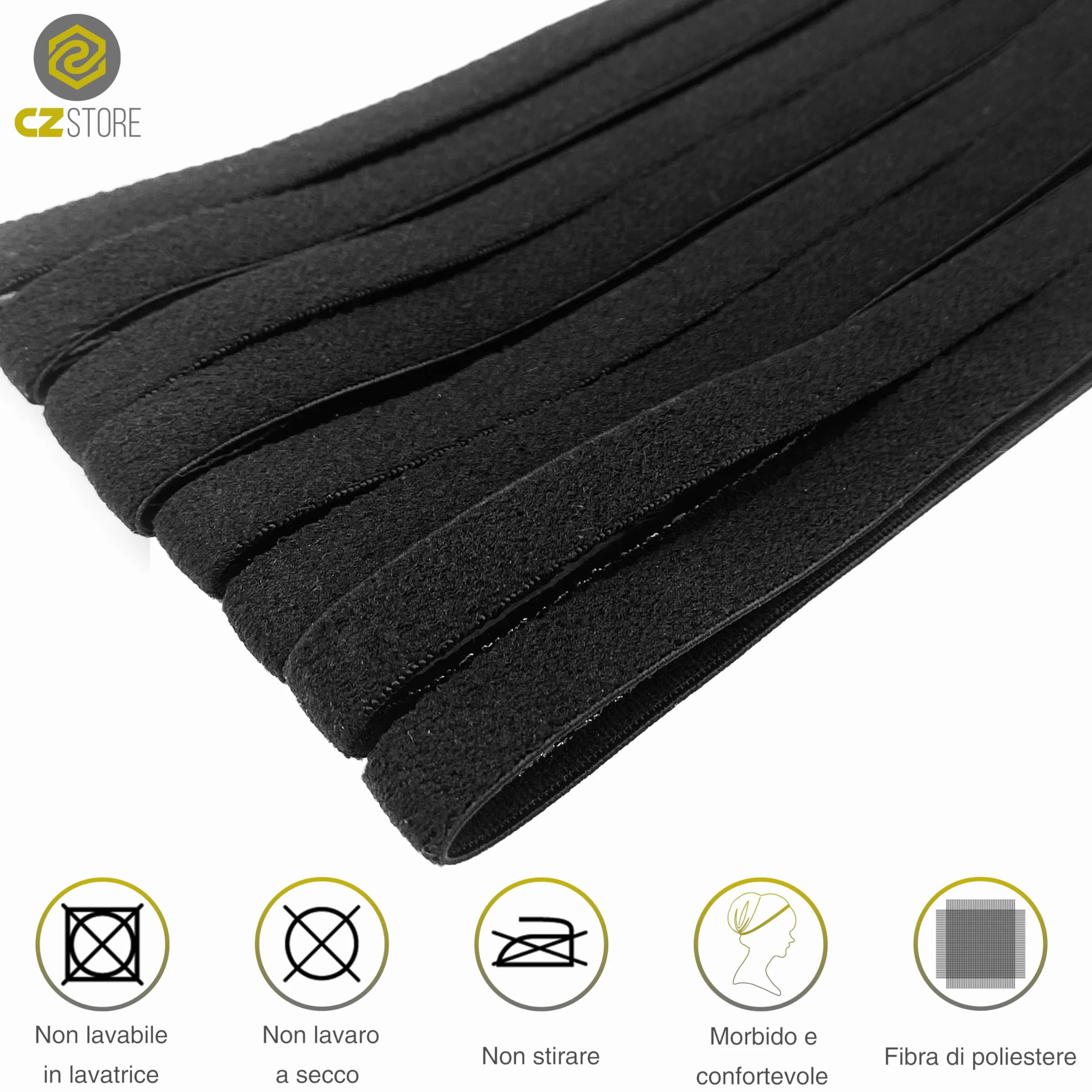 Fascia Elastica per Capelli |20CMX9MM|✮GARANZIA A VITA✮ - 4/6/8/10 Fascette Elastiche per lo Sport, Interno in Silicone Antiscivolo - Allungabile Fino a 70cm - Fascetta Fitness per Uomo e Donna