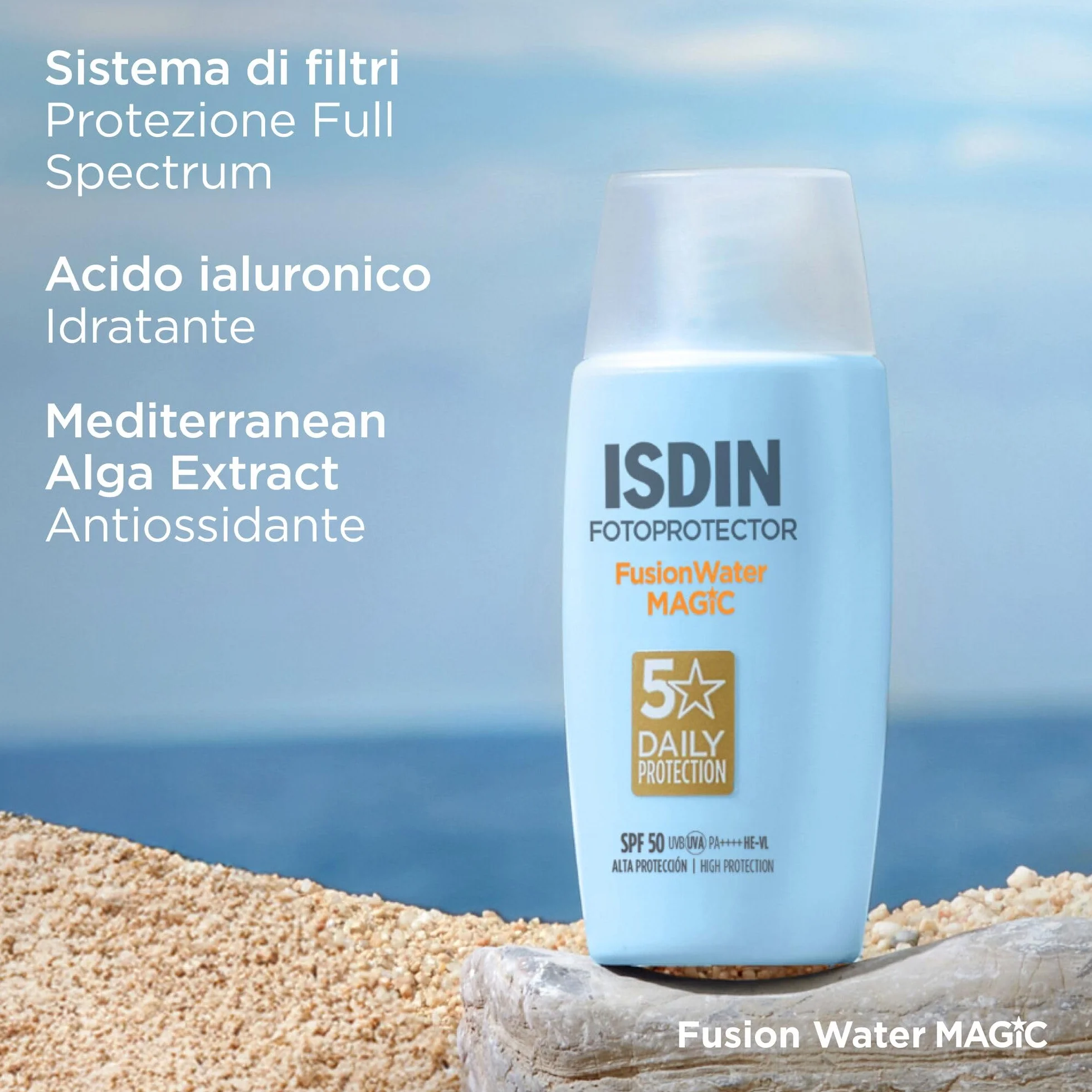 ISDIN Fusion Water MAGIC SPF 50 Crema Solare Viso 50 ml