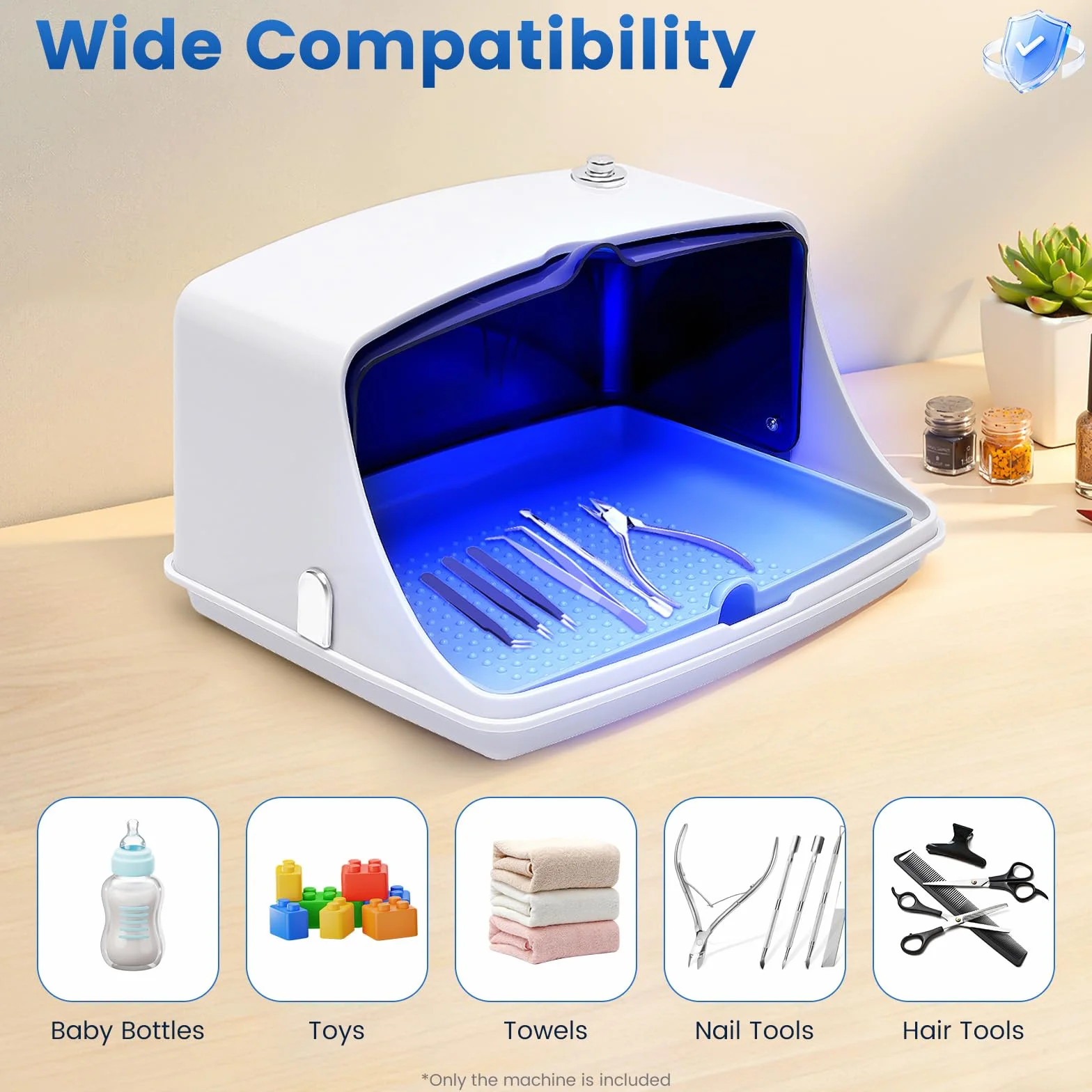Sterilizzatore UV 5 W per utensili per unghie – Armadietto disinfettante portatile con lampada UV e timer, sterilizzatore per strumenti, manicure pedicure, ideale per saloni di unghie, parrucchiere e
