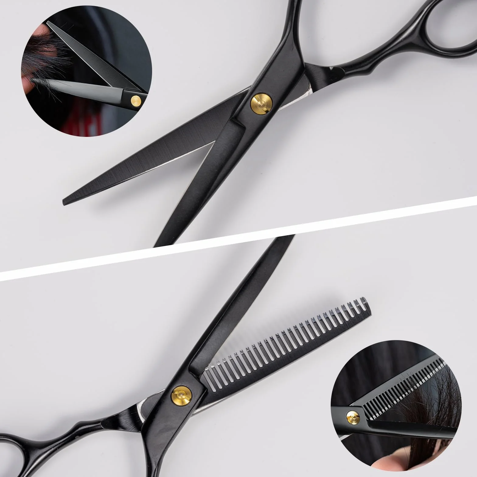 Carehabi Forbici Parrucchiere Professionali per Capelli Kit 12PCS
