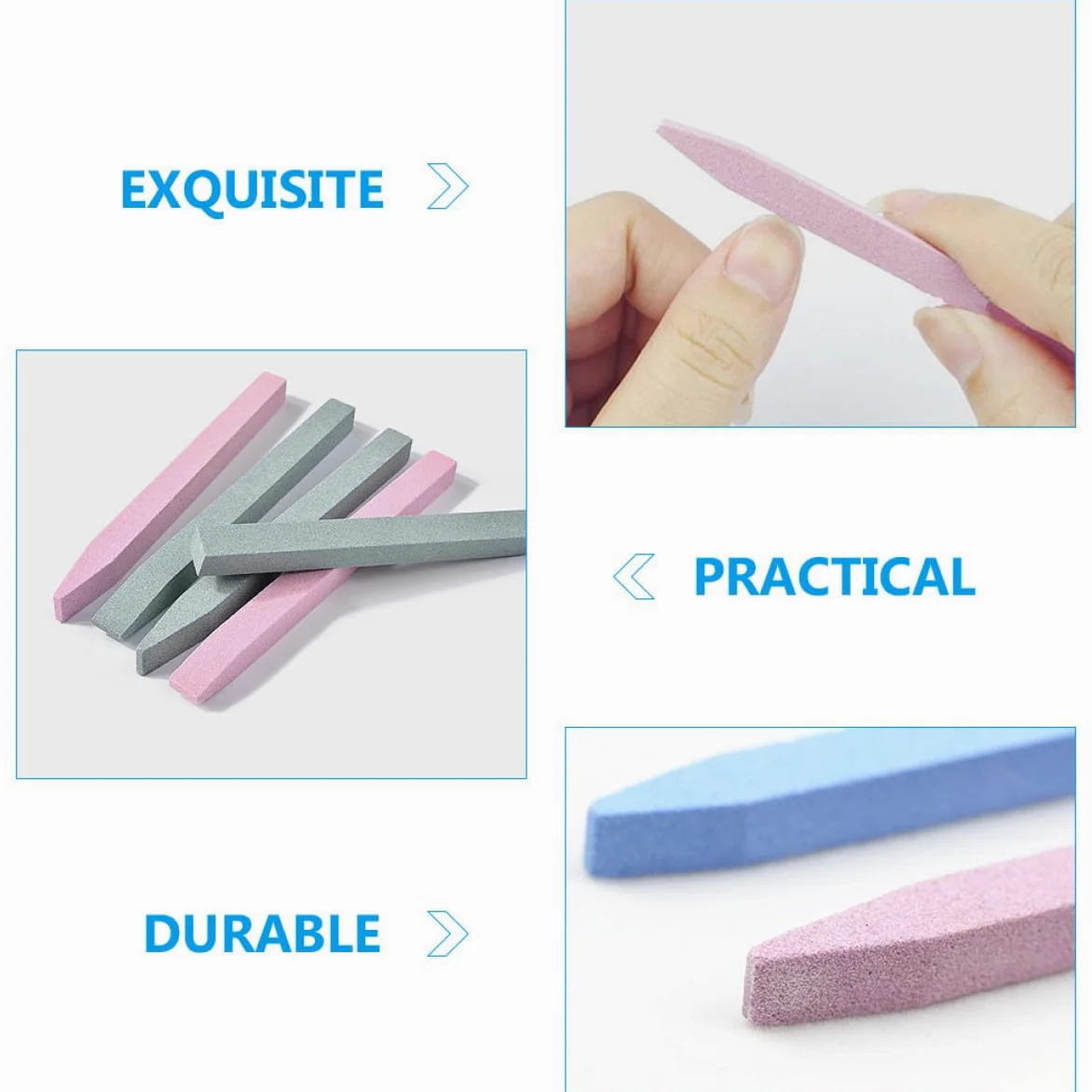 Lime per Unghie Naturali e Piedi in Pietra 30 Pezzi, Bastoncini per Cuticole e Buffer Professionali per Manicure e Pedicure, Strumenti per la Cura Quotidiana delle Unghie