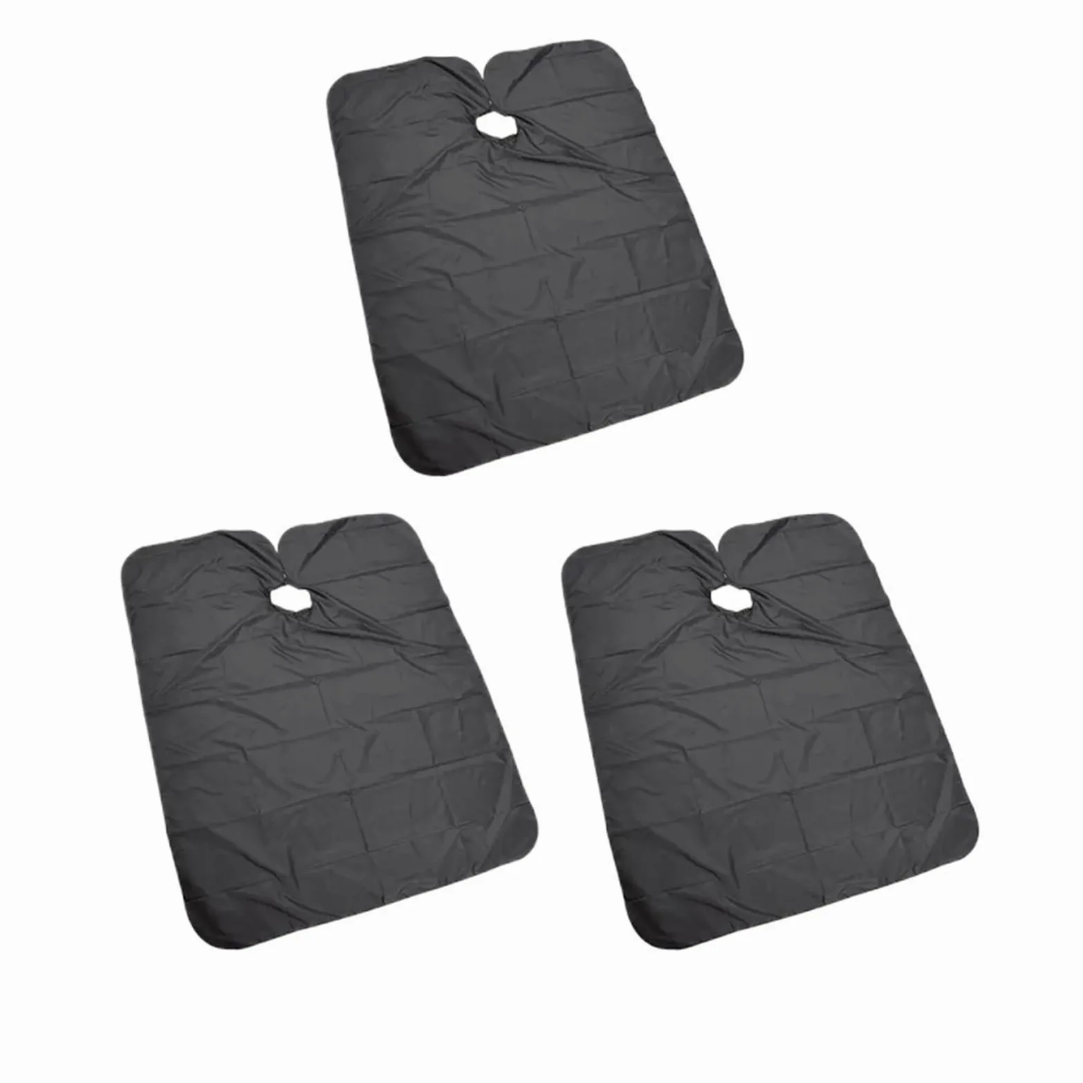 Mantelle per Parrucchiere Grembiule professionale da parrucchiere - Mantella comoda salone, tessuto facile pulire, scollo tondo nero