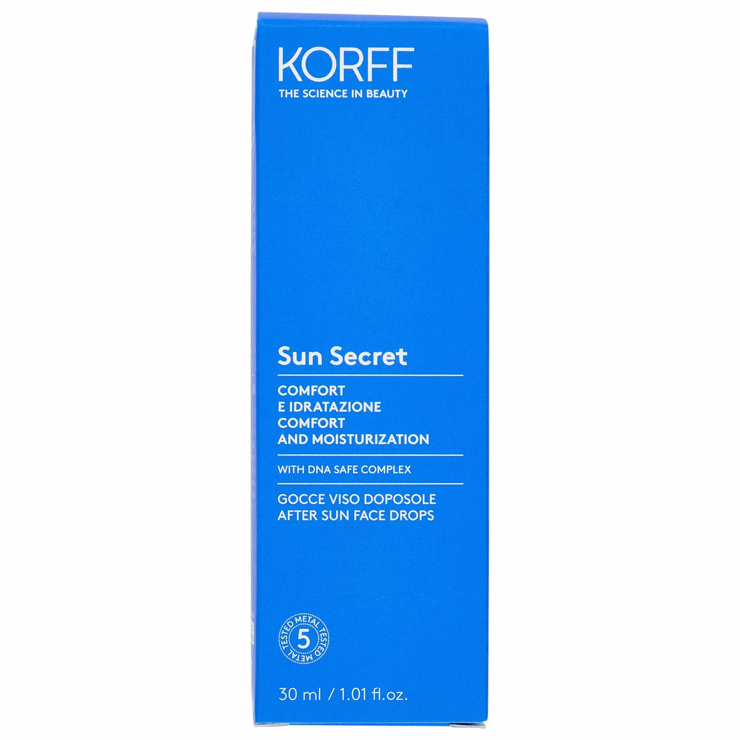 Korff Korff Sun Secret Gocce Viso Doposole Idratanti e Riparatrici, Comfort e Idratazione, Tutti i Tipi di Pelle, 30ml - 130 g