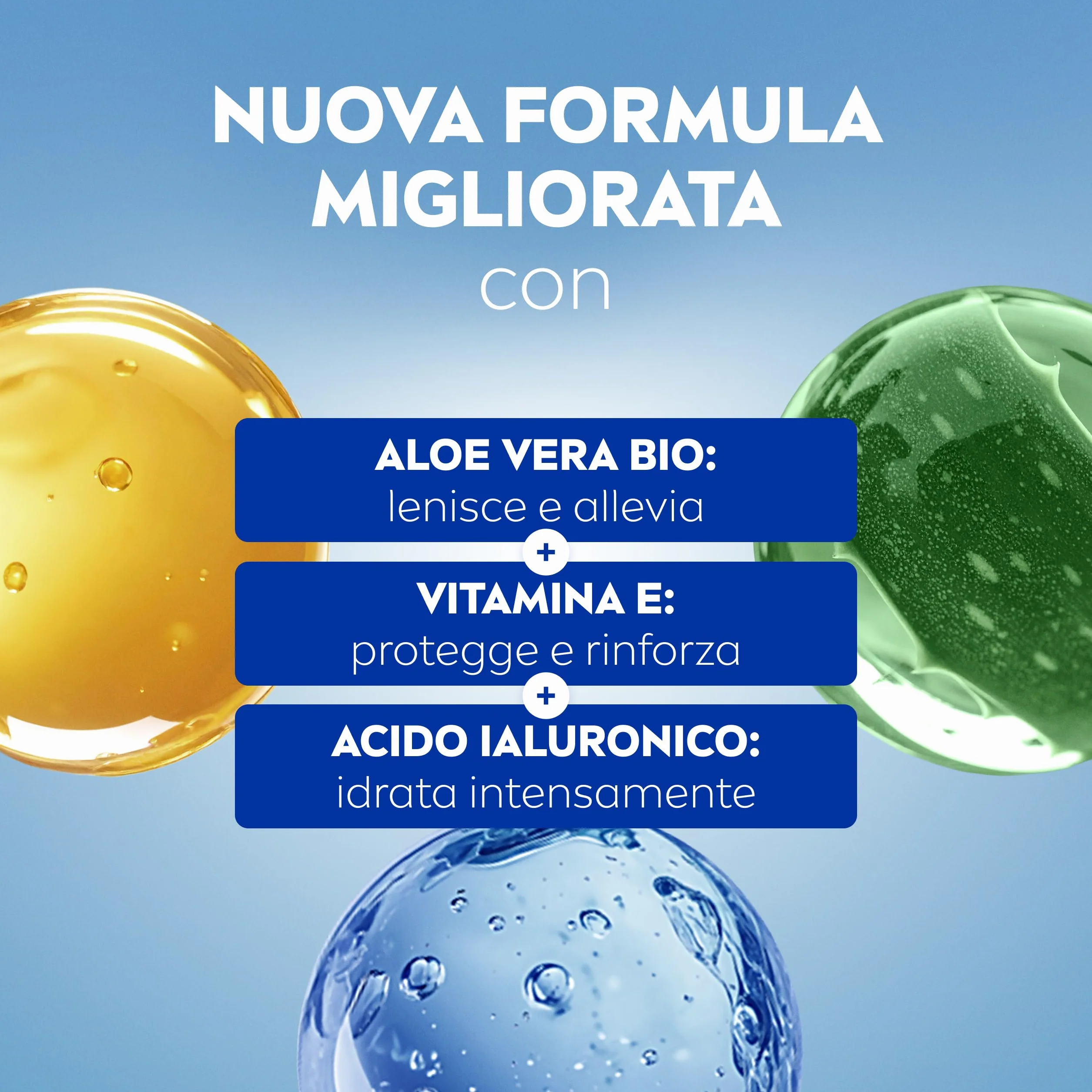 NIVEA SUN Doposole Hydrate 200 ml Aftersun con Aloe Vera Bio Vitamina E e Acido Ialuronico