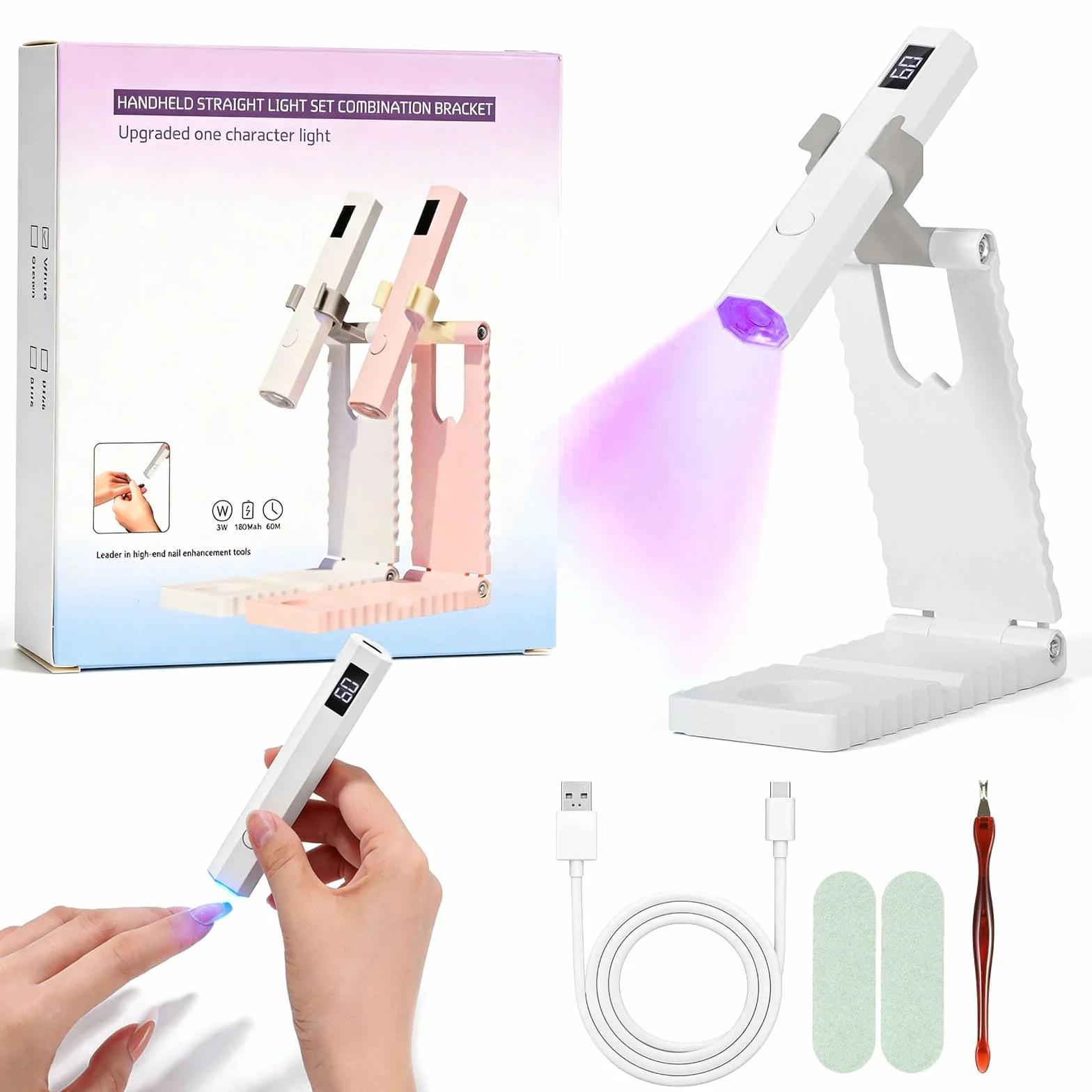 Mini Lampada UV LED Unghie 3W Portatile USB 20/60 Timer Asciuga Unghie Gel