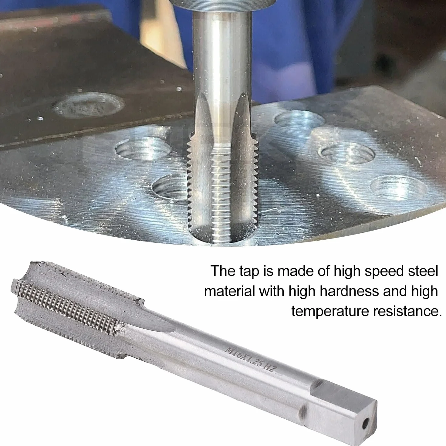 Attrezzo per Riparazione Foro Filettato Candela M14 × 1.25 mm, Metallo, per Motori a Benzina e Diesel, 10 Pezzi