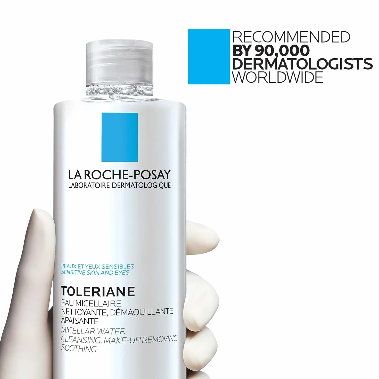 La Roche-Posay Toleriane Physiologique, Acqua Micellare Detergente, Adatta a Pelli Sensibili, Effetto Lenitivo, Risultato Purificante, Con Glicerina e Acqua Termale, 400 ml