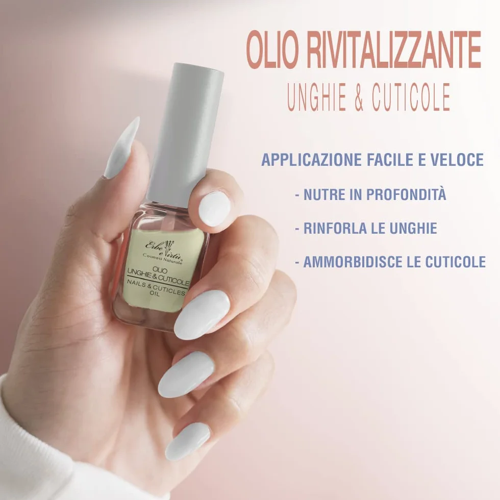 Olio Unghie e Cuticole 17ml Mix di Oli pregiati, Mandorle, Oliva, Limone, Argan Uso professionale