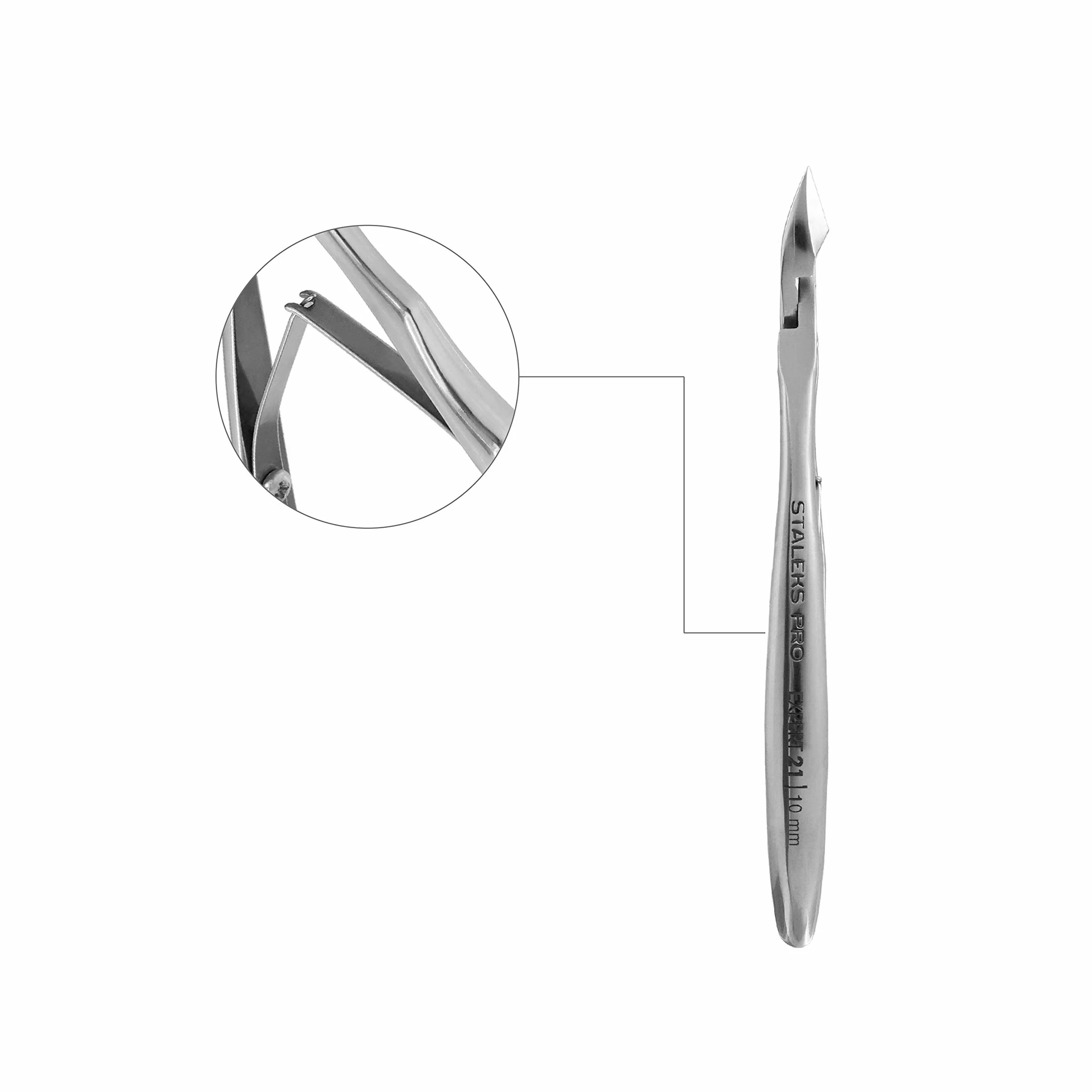 KL-01 - Pinza professionale Staleks, lunghezza 11,5 cm, taglio 1,4 cm, custodia protettiva in pelle