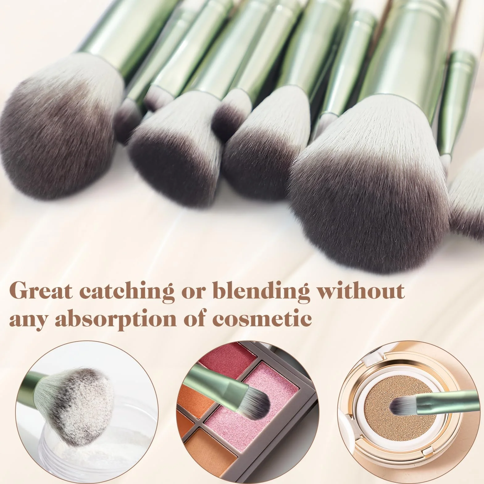 HEYMKGO Set Pennelli Make Up 12 Pezzi Diversity Pennelli Trucco Premium Setole Sintetiche Fondotinta In Polvere Correttori Fard Blending Rossetto Ombretto Sopracciglia Illuminante Pennello Trucco