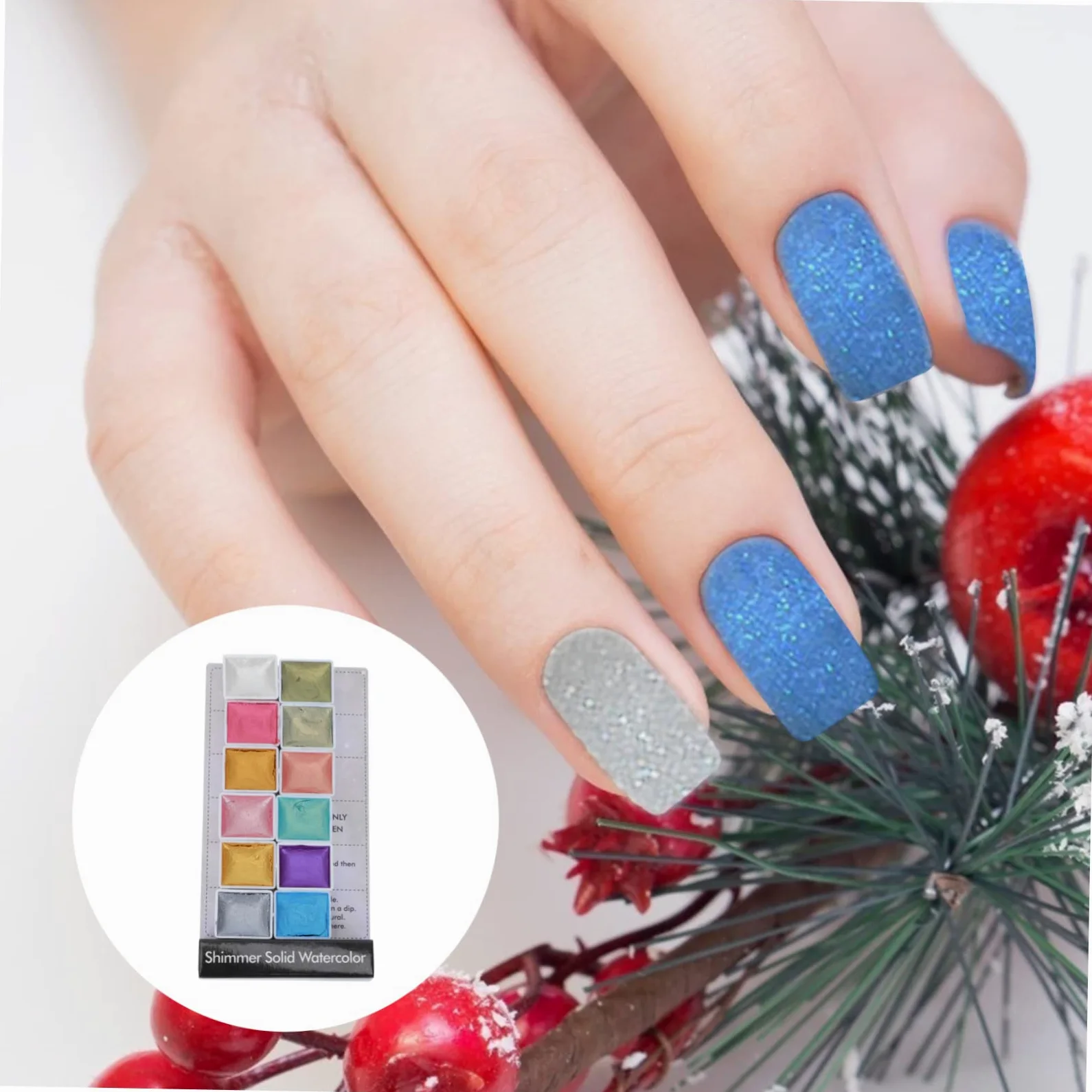 Didiseaon 2 Scatole Di Pigmenti Perlescenti Solidi Decorazioni Di Halloween Decorazioni Natalizie Decorazioni Per Nail Art Pigmenti In Polvere Glitter Nail Art Nail Acquerello Vernice