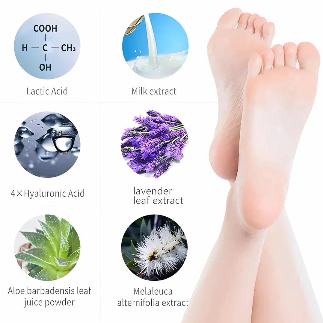 6 paia maschera piedi esfoliante,calzini esfolianti per piedi,calli piedi rimozione