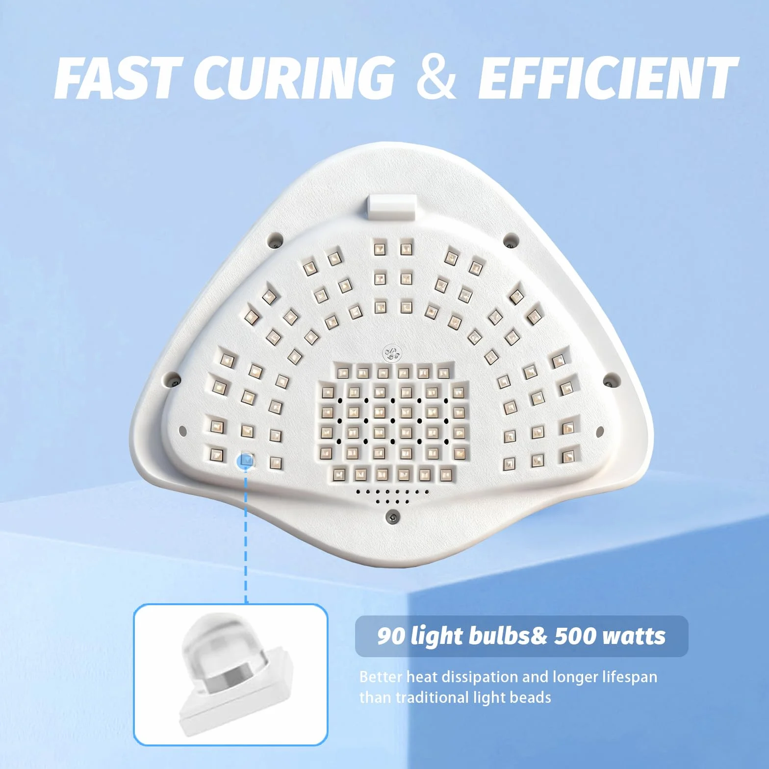 Lampada UV LED 500W 90 LED Sensore Intelligente 4 Timer Asciugatura Rapida Smalto Gel Asciugatore Unghie Professionale Domestico