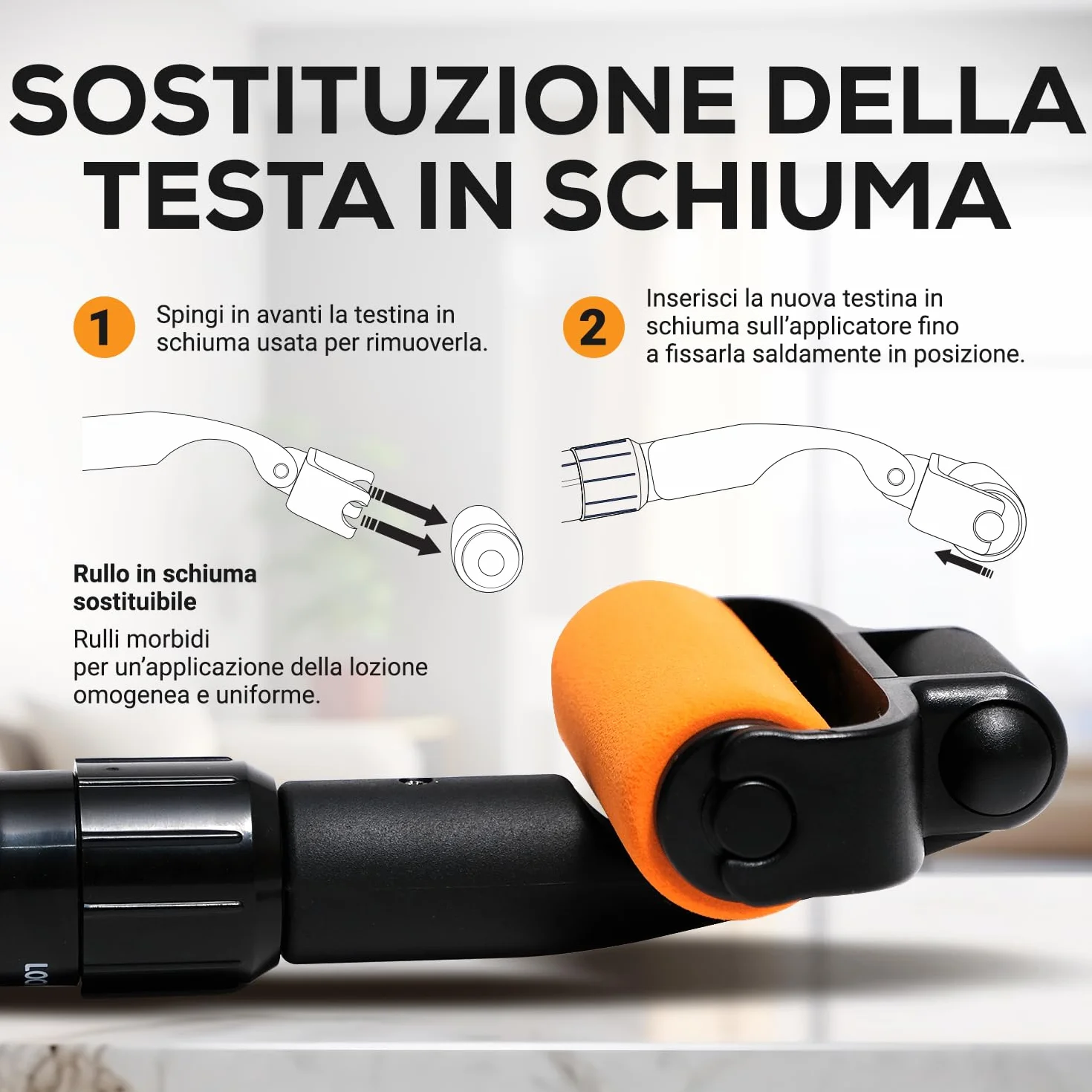 EZPIK Applicatore crema schiena estensibile 58 cm design curvo per anziani mobilità ridotta