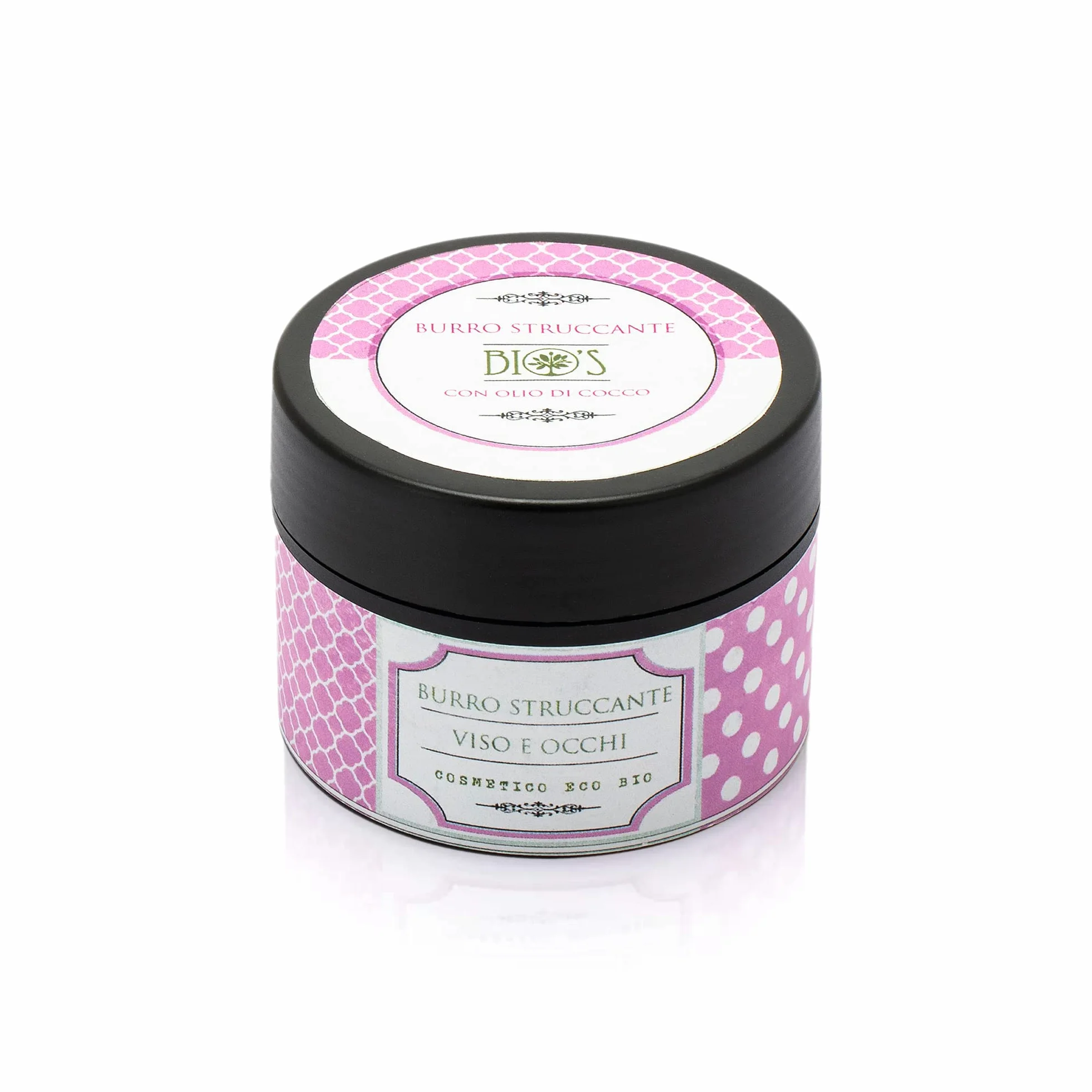 BIO'S Cosmetica Burro Struccante 100% Naturale 100 ML - Balsamo Struccante Skin Care Pulizia Viso - Burro Detergente a Base di Olio di Cocco - Pelle Morbida e Idratata, Dermatologicamente Testato.