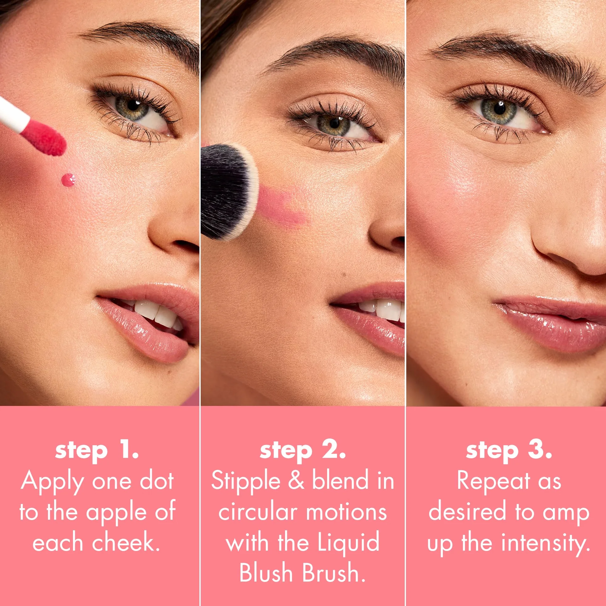 e.l.f. Camo Liquid Blush, blush liquido a lunga tenuta altamente pigmentato, crea un finish delicato effetto umido, prodotto vegano e non testato sugli animali, Dusty Rosé