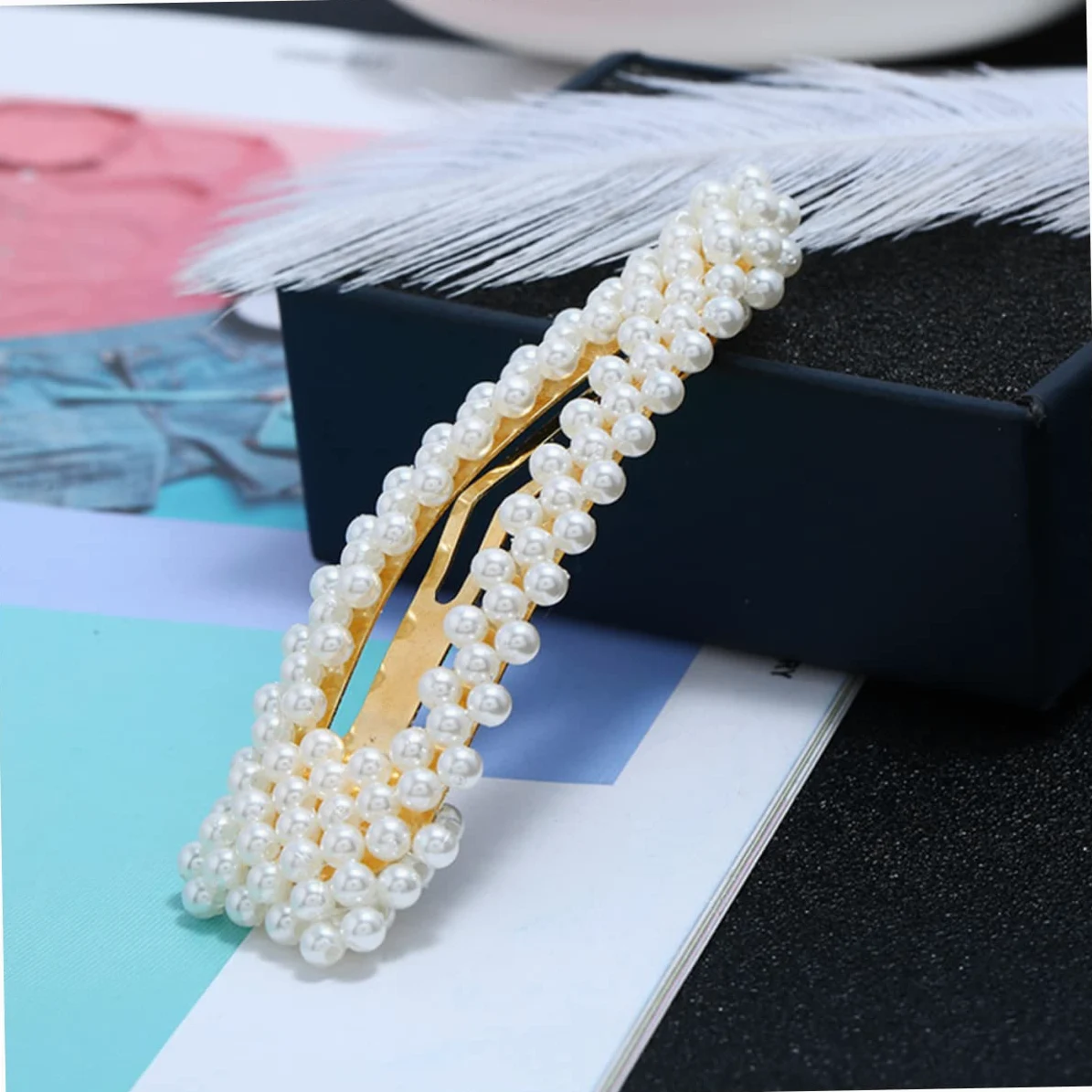 minkissy 20pezzi Fermagli Per Con Perle Eleganti Clip Decorative Per Donna e Ragazza Per Cerimonie e Uso Quotidiano Design Semplice e Confortevole